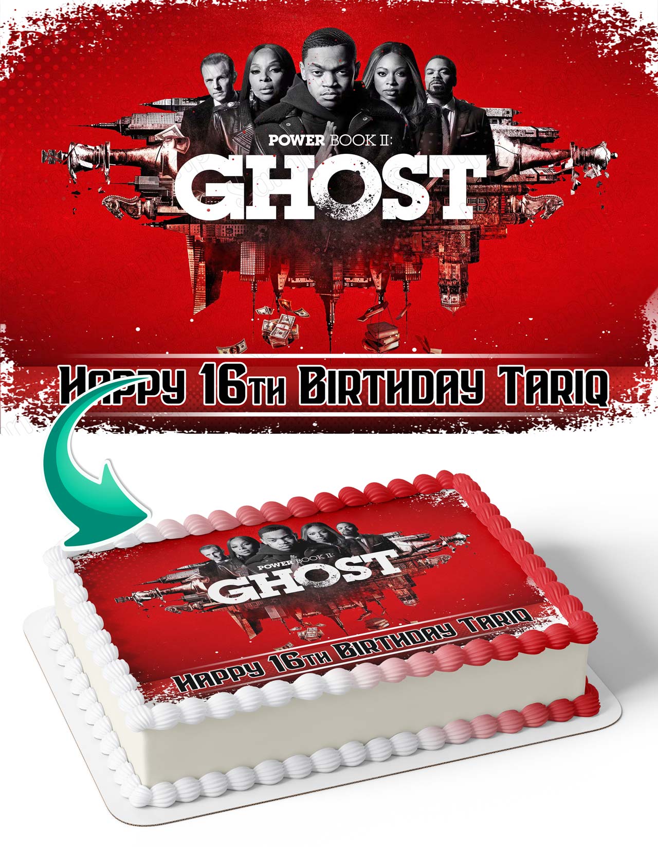 Power Book Ghost Tariq Edible Cake Topper