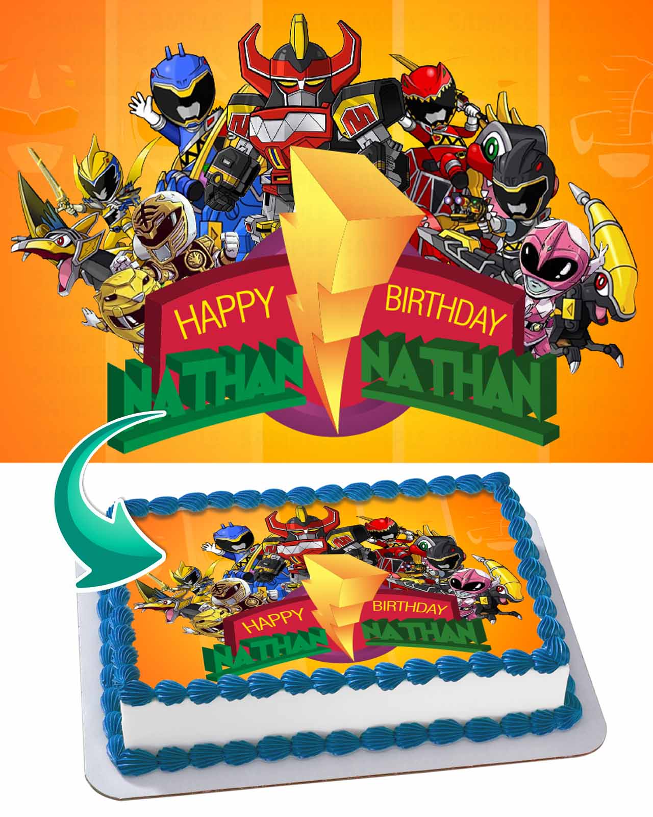 Power Ranger Edible Cake Topper