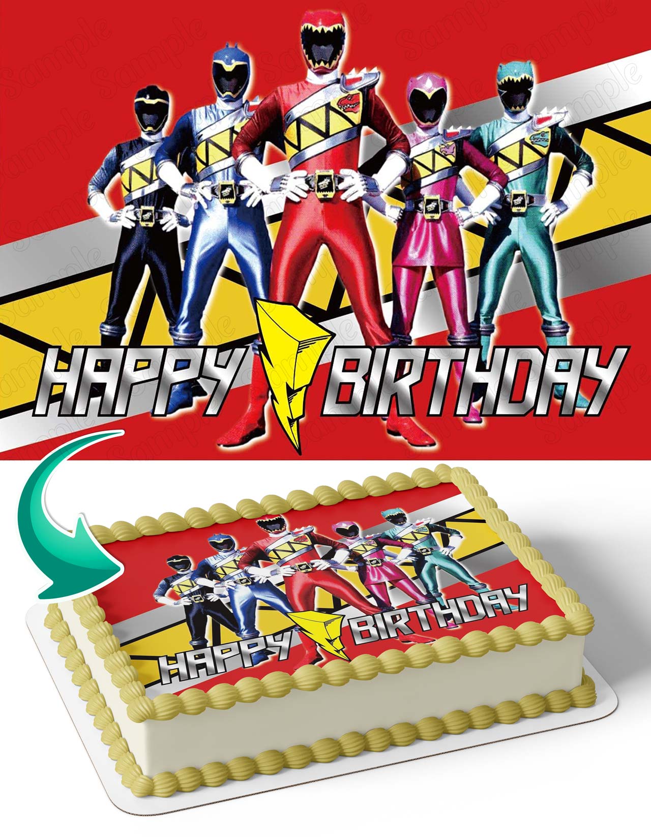 Rangers of the Power PWR Edible Cake Topper