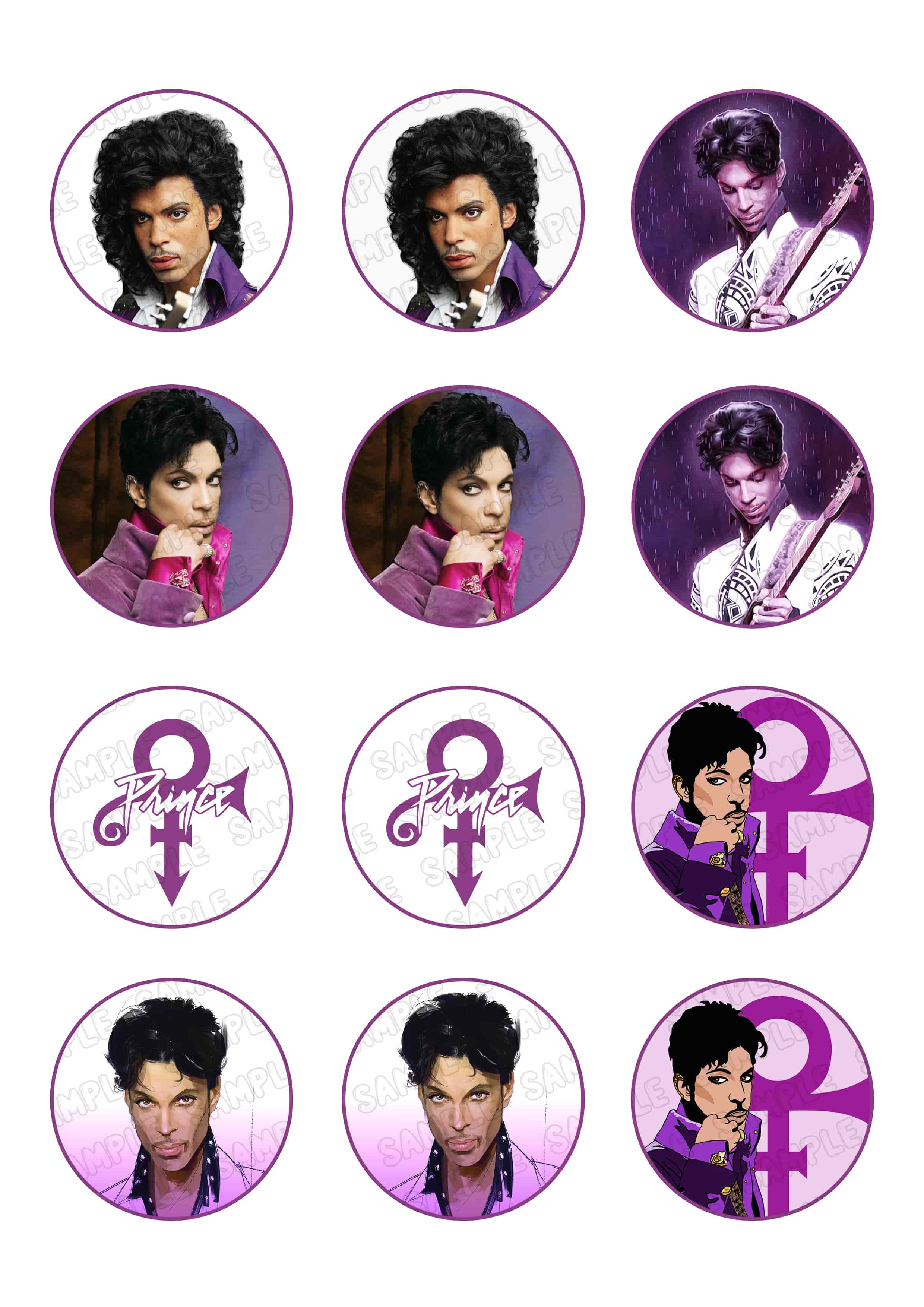 Prince Singer Edible Cupcake Toppers – Round Icing Sheet Birthday - Edible Cake Topper | Icing Sheet | Birthday Cake Decoration
