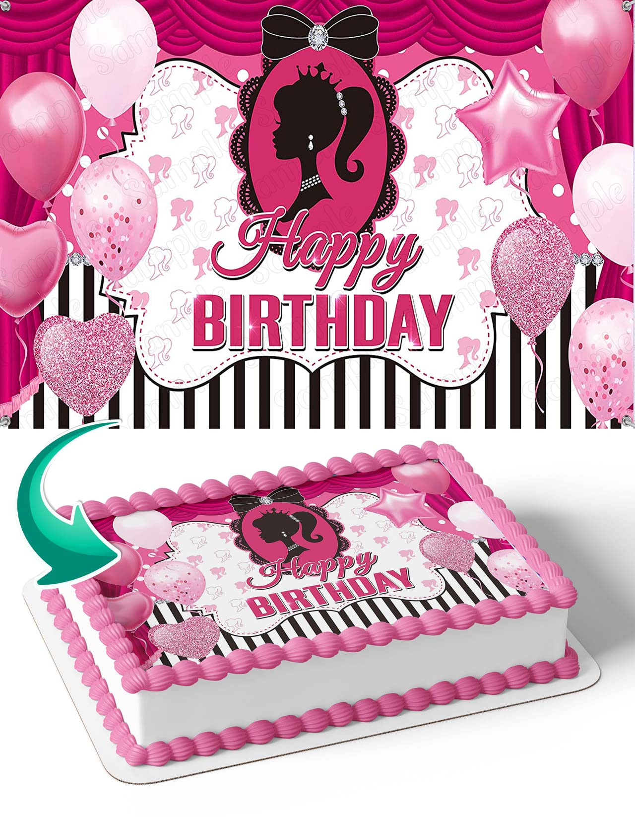 Princess Lady Birthday Edible Cake Topper
