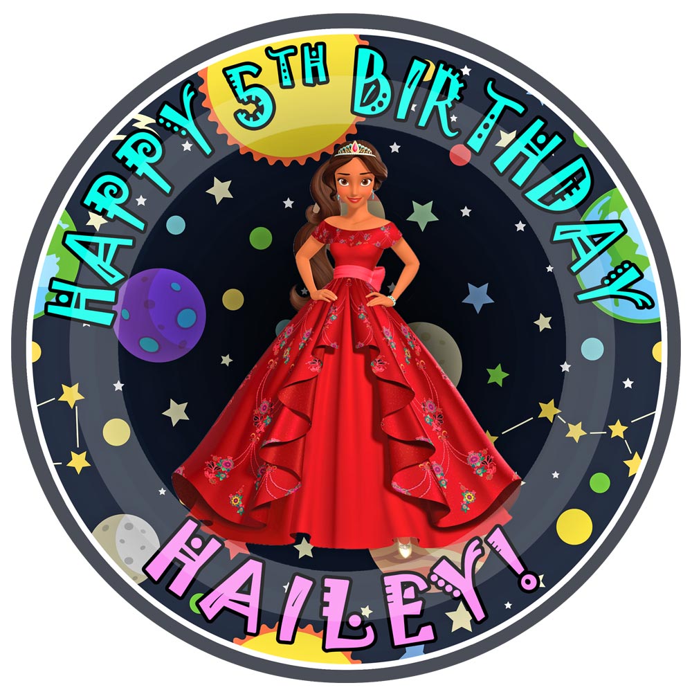 Princess Red Round – Icing Sheet Birthday - Personalized Edible Cake Topper | Custom Icing Sheet | Birthday Cake Decoration | Photo Cake Image
