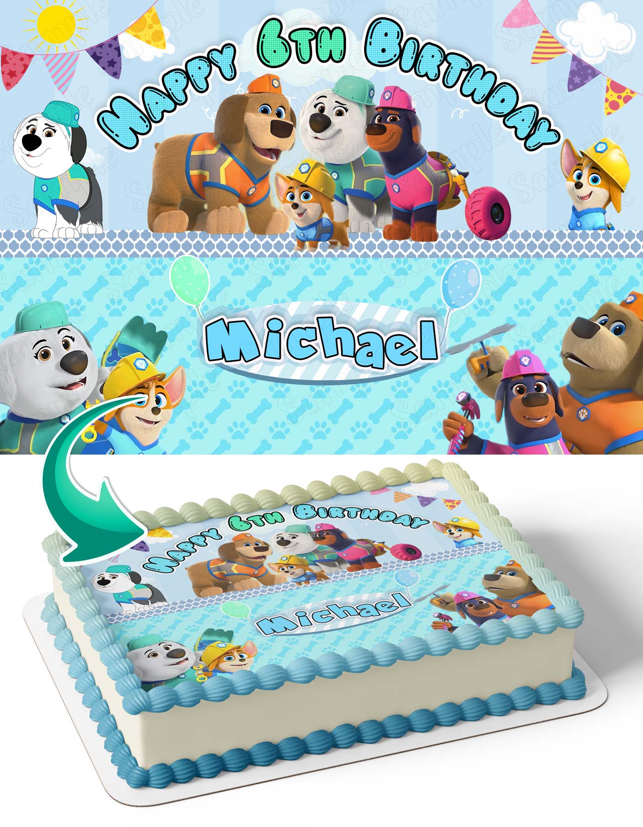 Pupstructions Edible Cake Topper