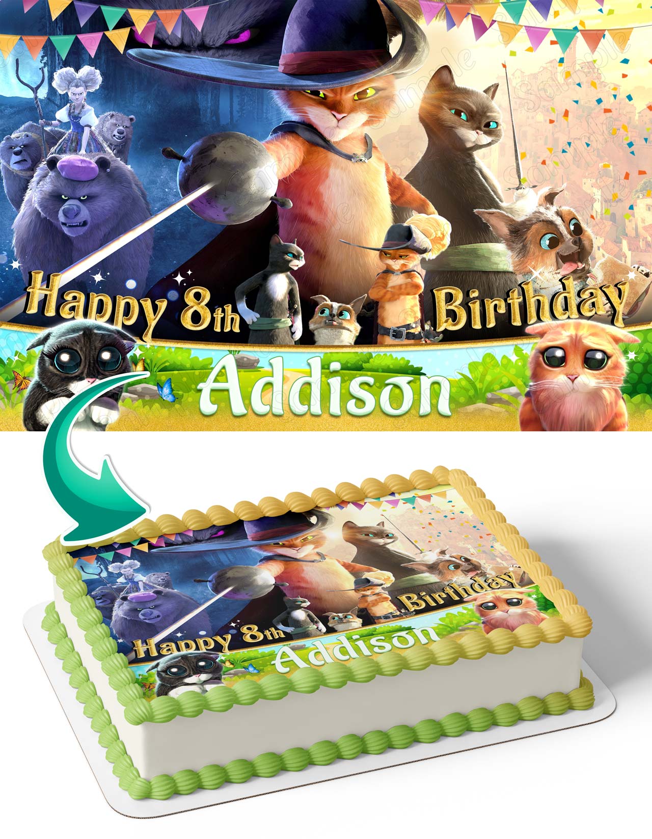 Puss In Boots The Last Wish Edible Cake Topper