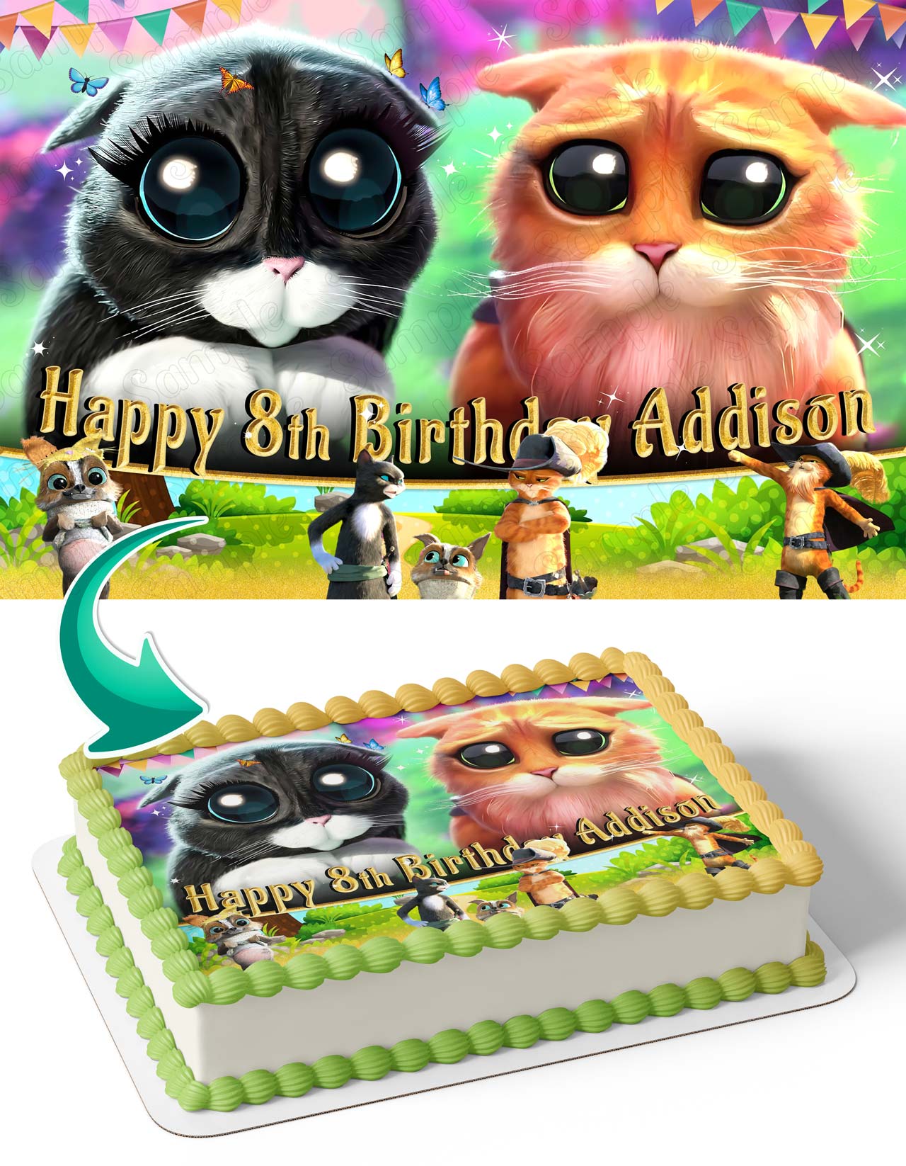 Puss In Boots The Last Wish Cuteness Overload Edible Cake Topper