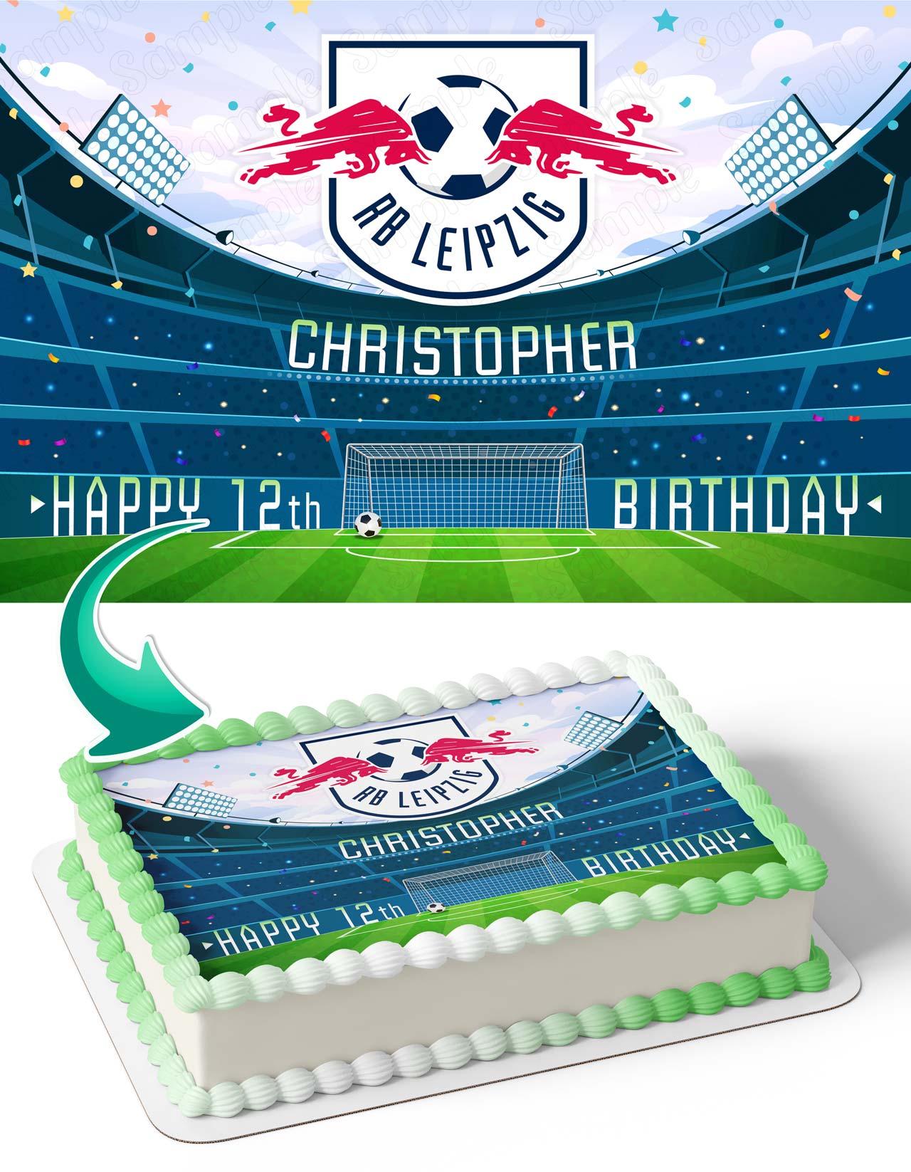 RB Leipzig Edible Cake Topper