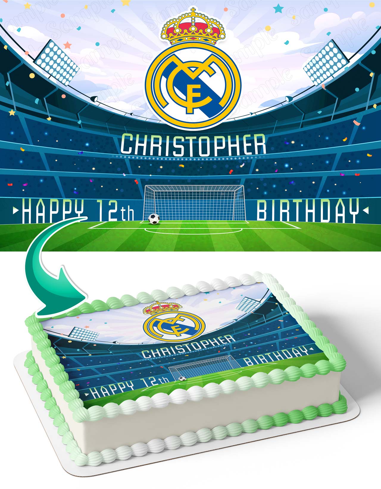 Real Madrid CF Edible Cake Topper