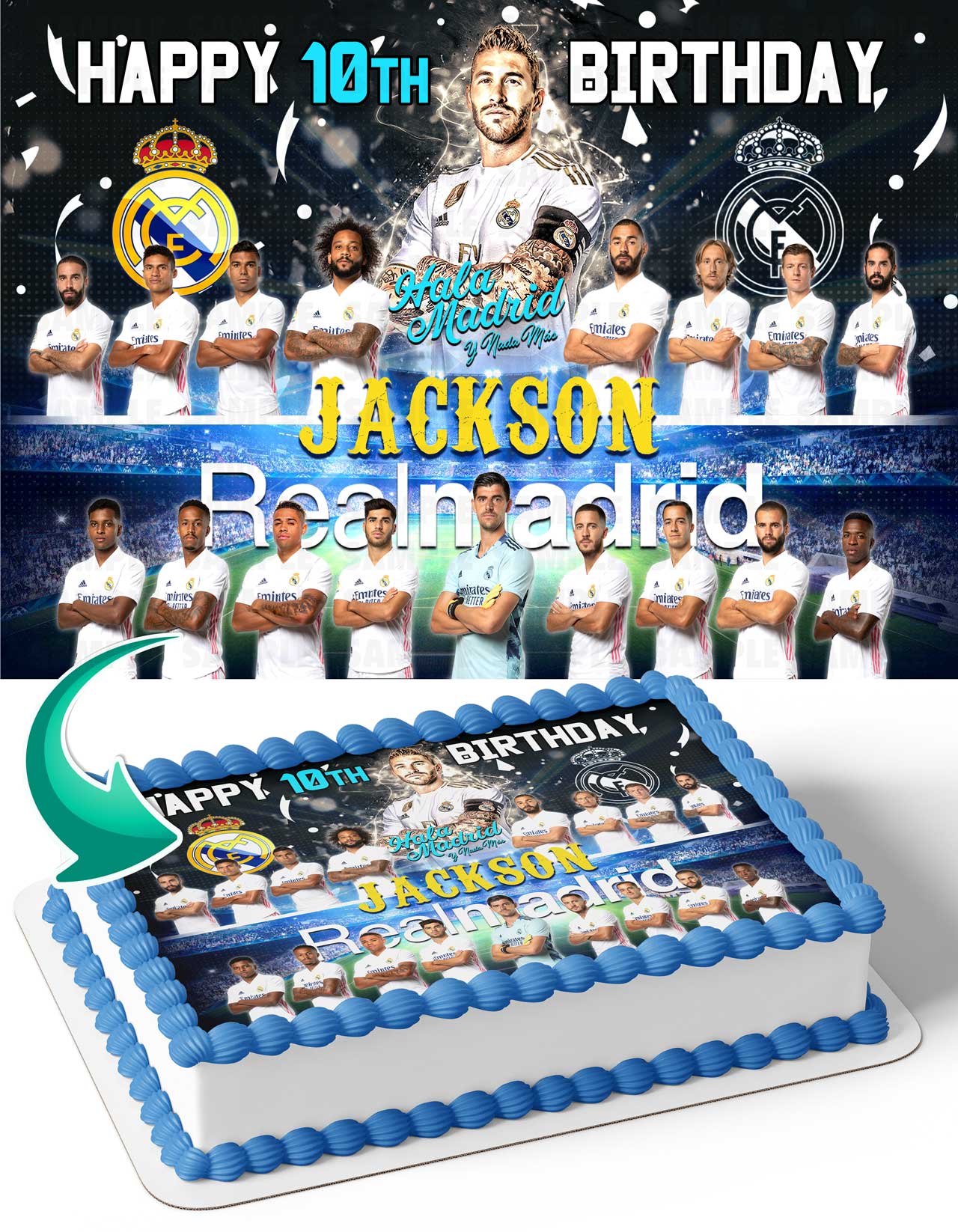 Real Madrid RM Edible Cake Topper