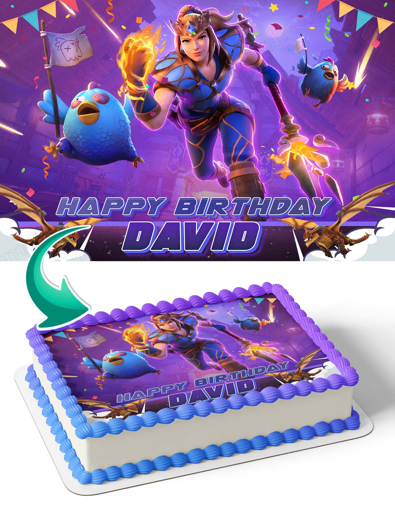 Realm Royale Game Edible Cake Topper