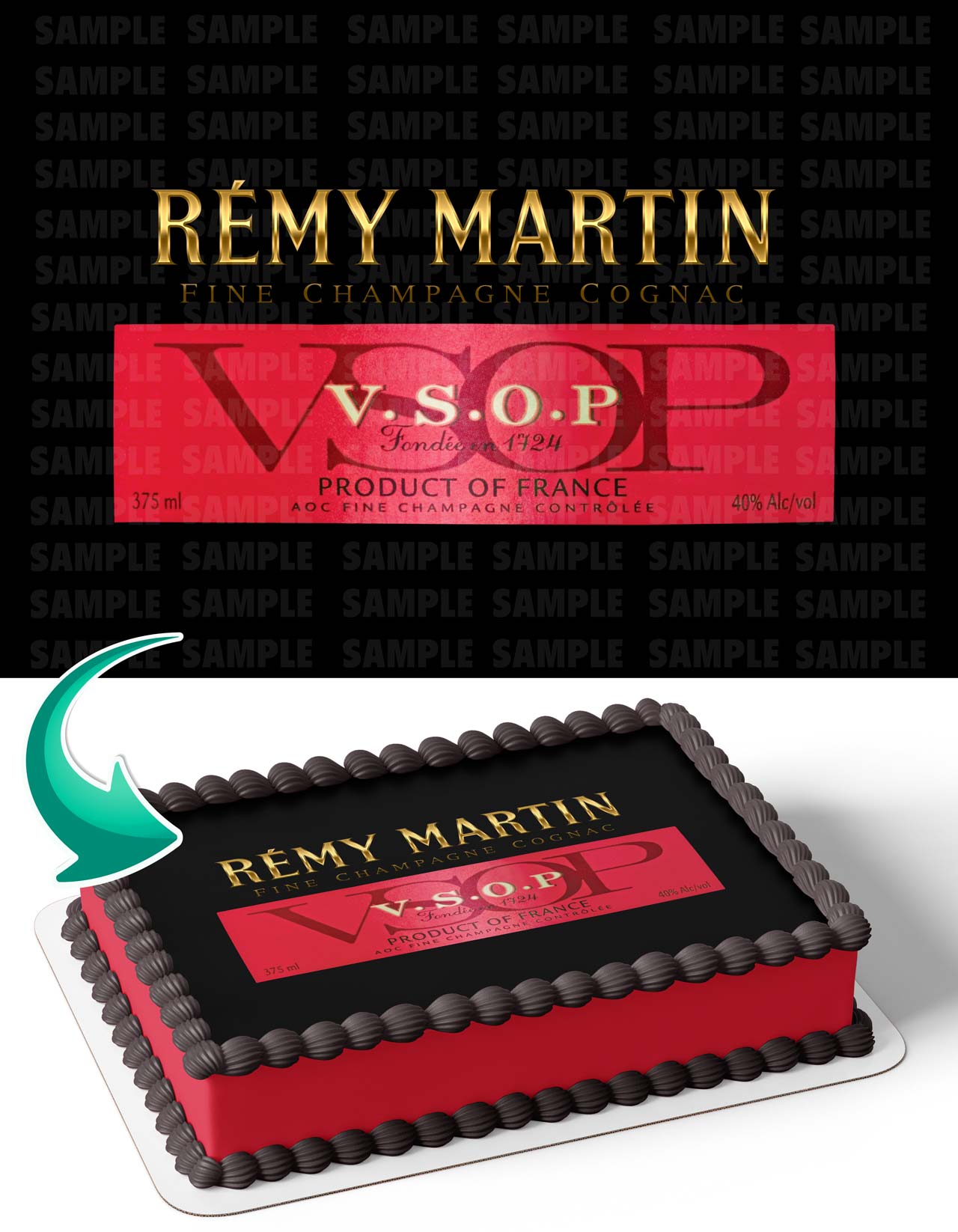 Remy Martin RM Edible Cake Topper