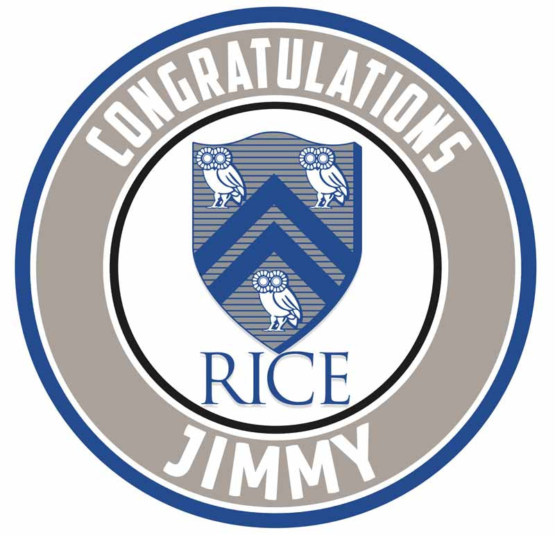 Rice University Round – Icing Sheet Birthday - Personalized Edible Cake Topper | Custom Icing Sheet | Birthday Cake Decoration | Photo Cake Image