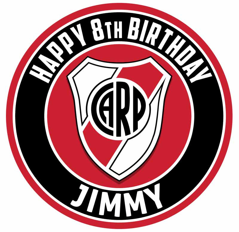 River Plate Round – Icing Sheet Birthday - Personalized Edible Cake Topper | Custom Icing Sheet | Birthday Cake Decoration | Photo Cake Image