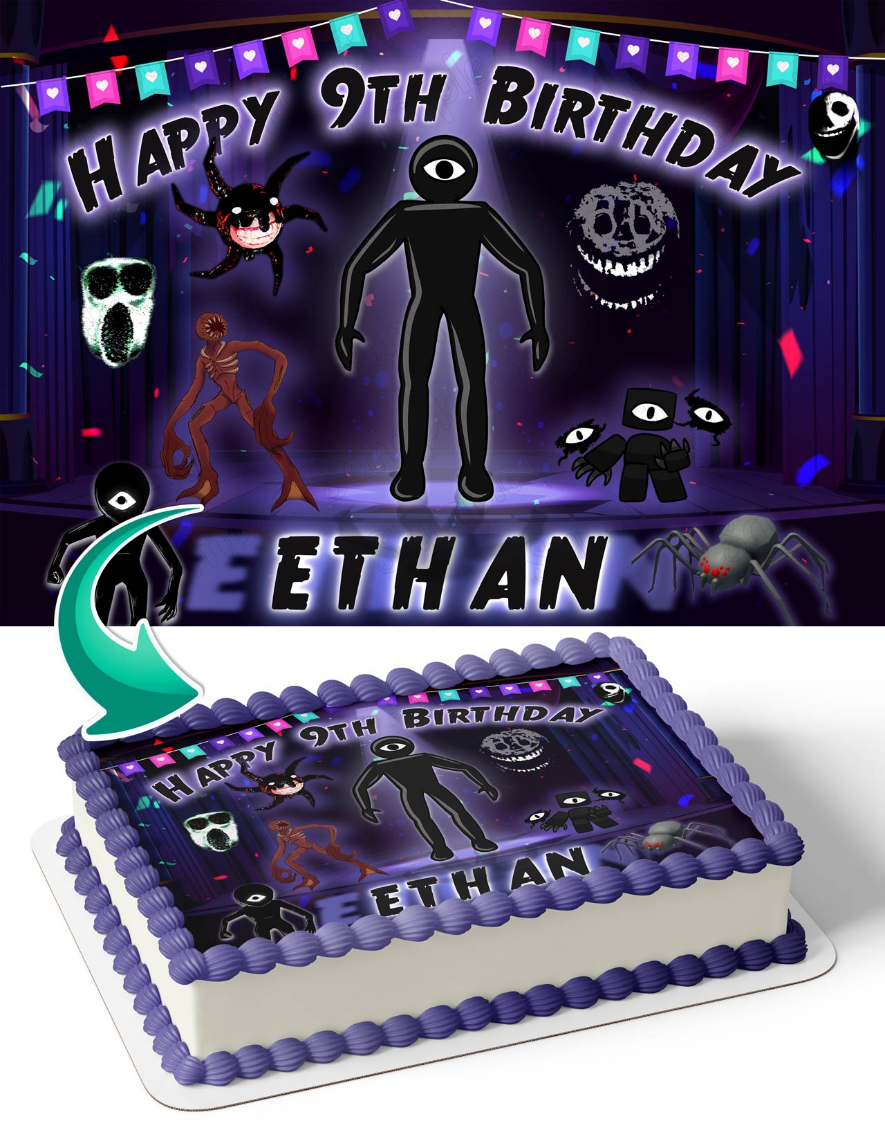 Roblox Doors Seek Edible Cake Topper