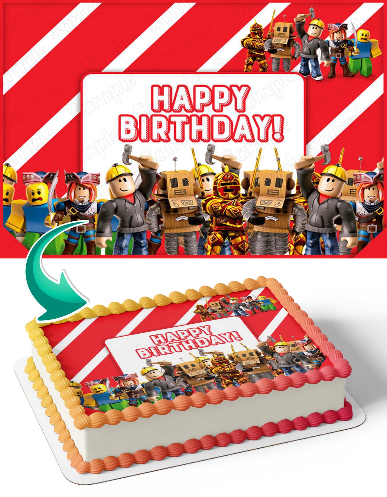 Roblox Game RB Edible Cake Topper