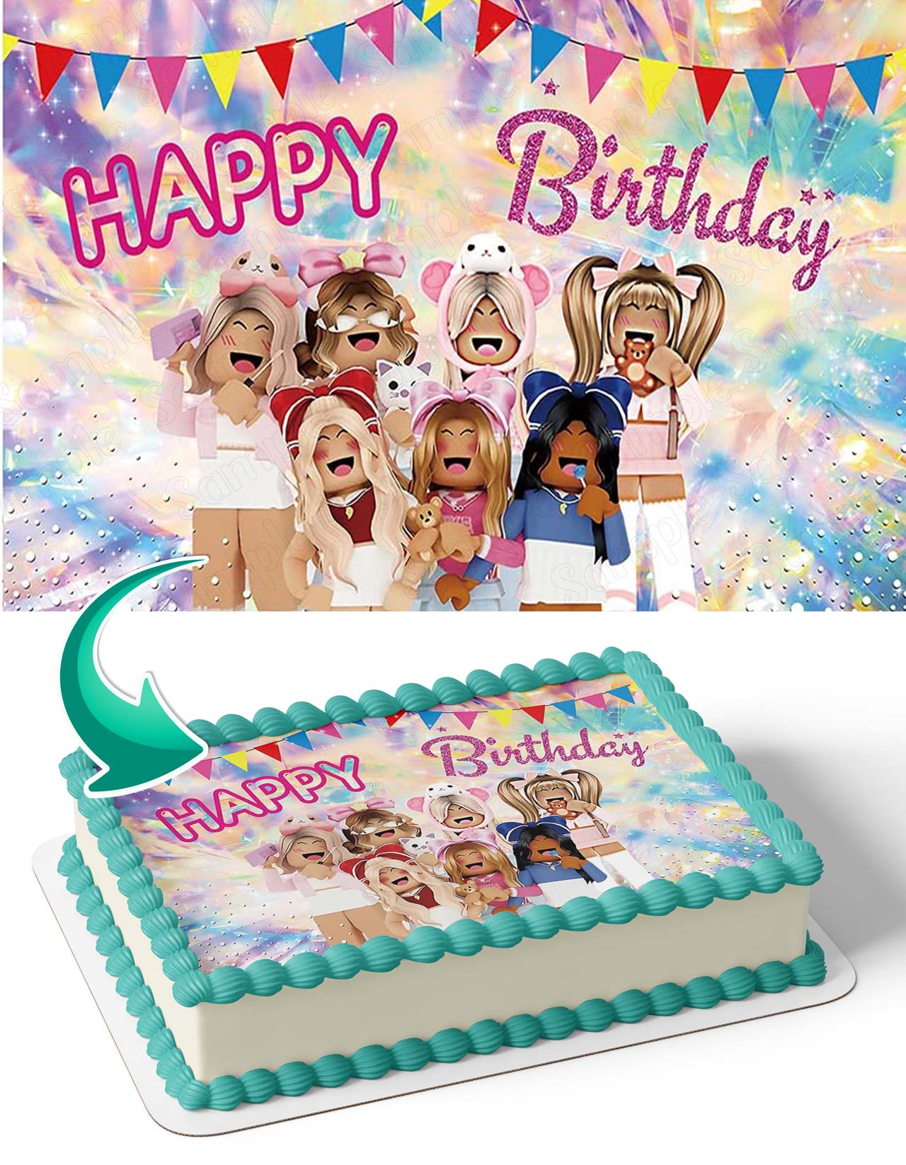 Roblox Girl Dolls GR Edible Cake Topper