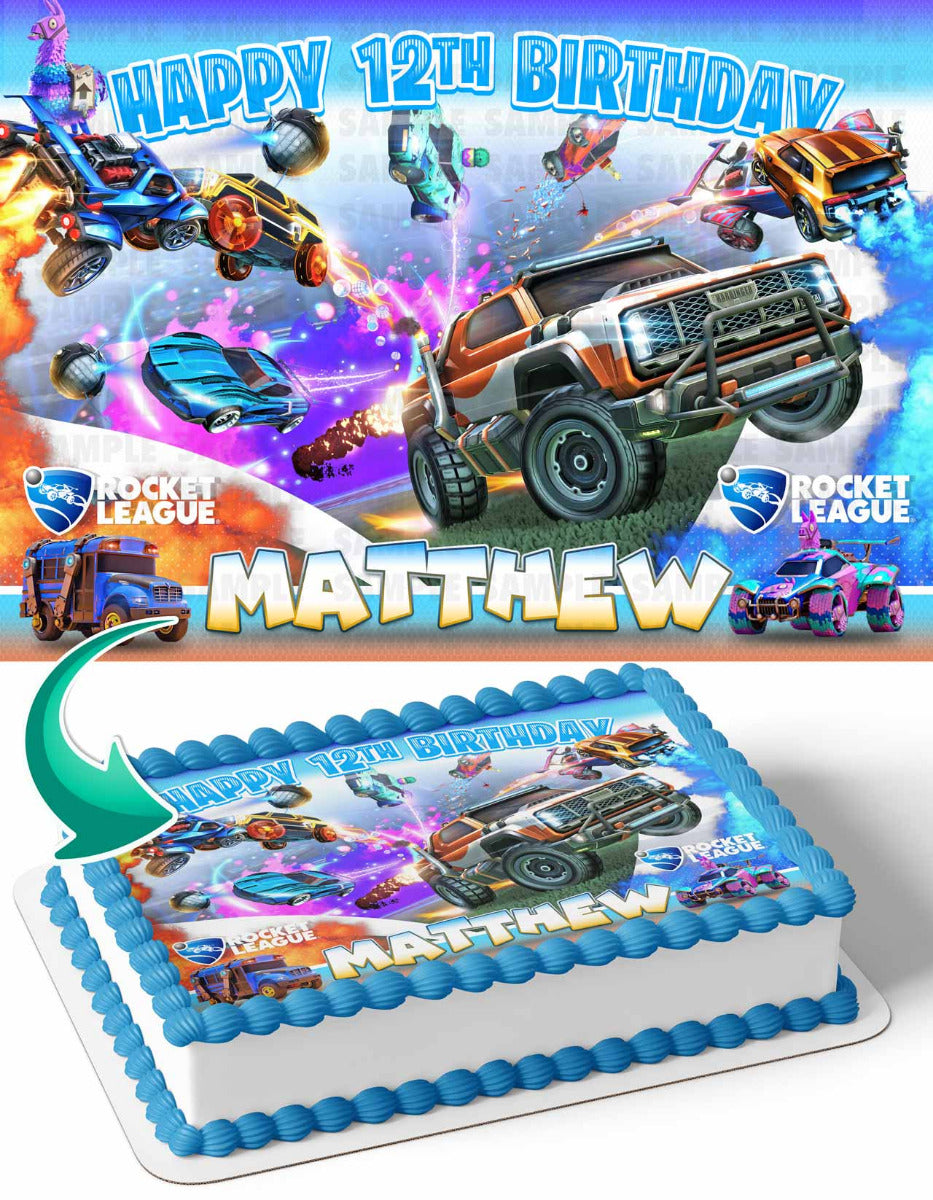 Rocket League Llama Rama Edible Cake Topper