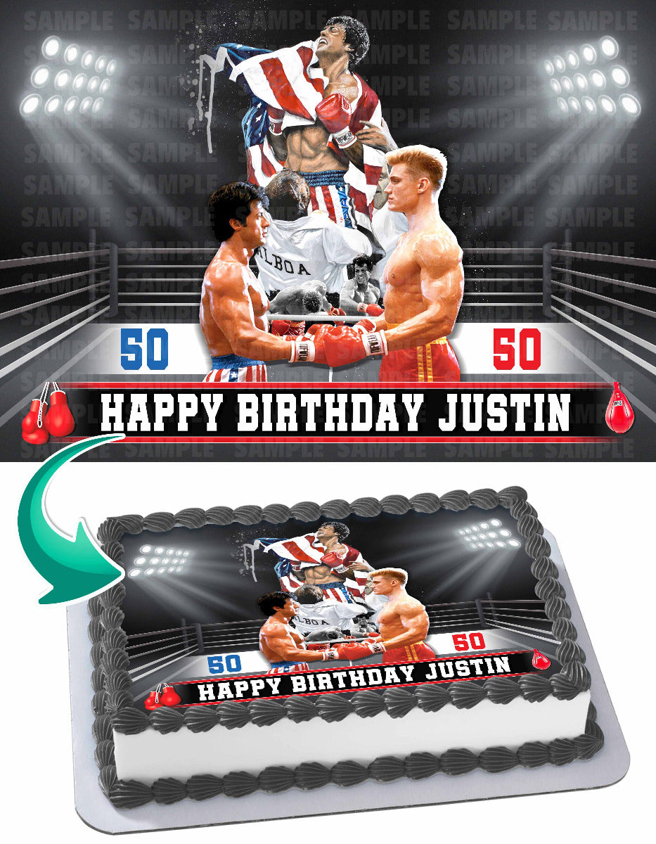 Rocky Balboa Edible Cake Topper