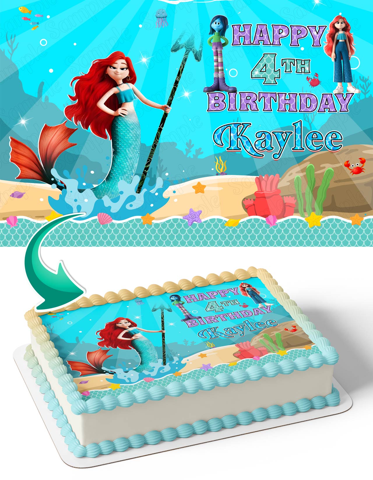 Ruby Gillman Teenage Kraken Chelsea Van Der Zee Edible Cake Topper