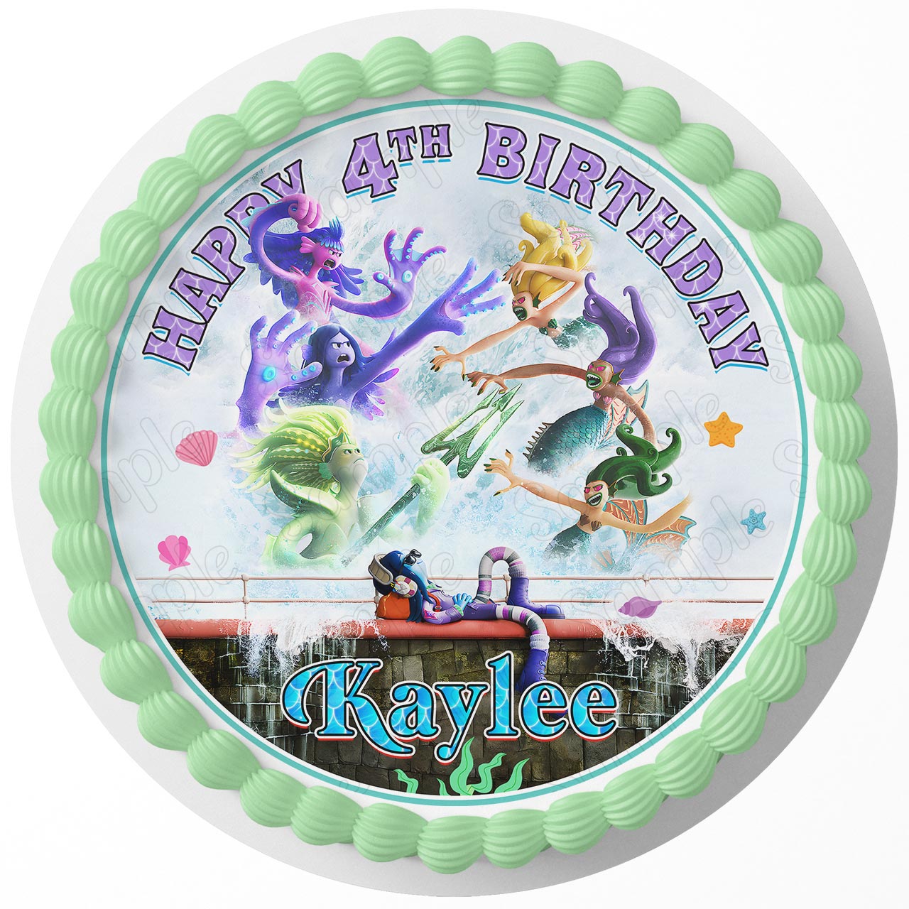 Ruby Gillman Teenage Kraken CM Round – Icing Sheet Birthday - Personalized Edible Cake Topper | Custom Icing Sheet | Birthday Cake Decoration