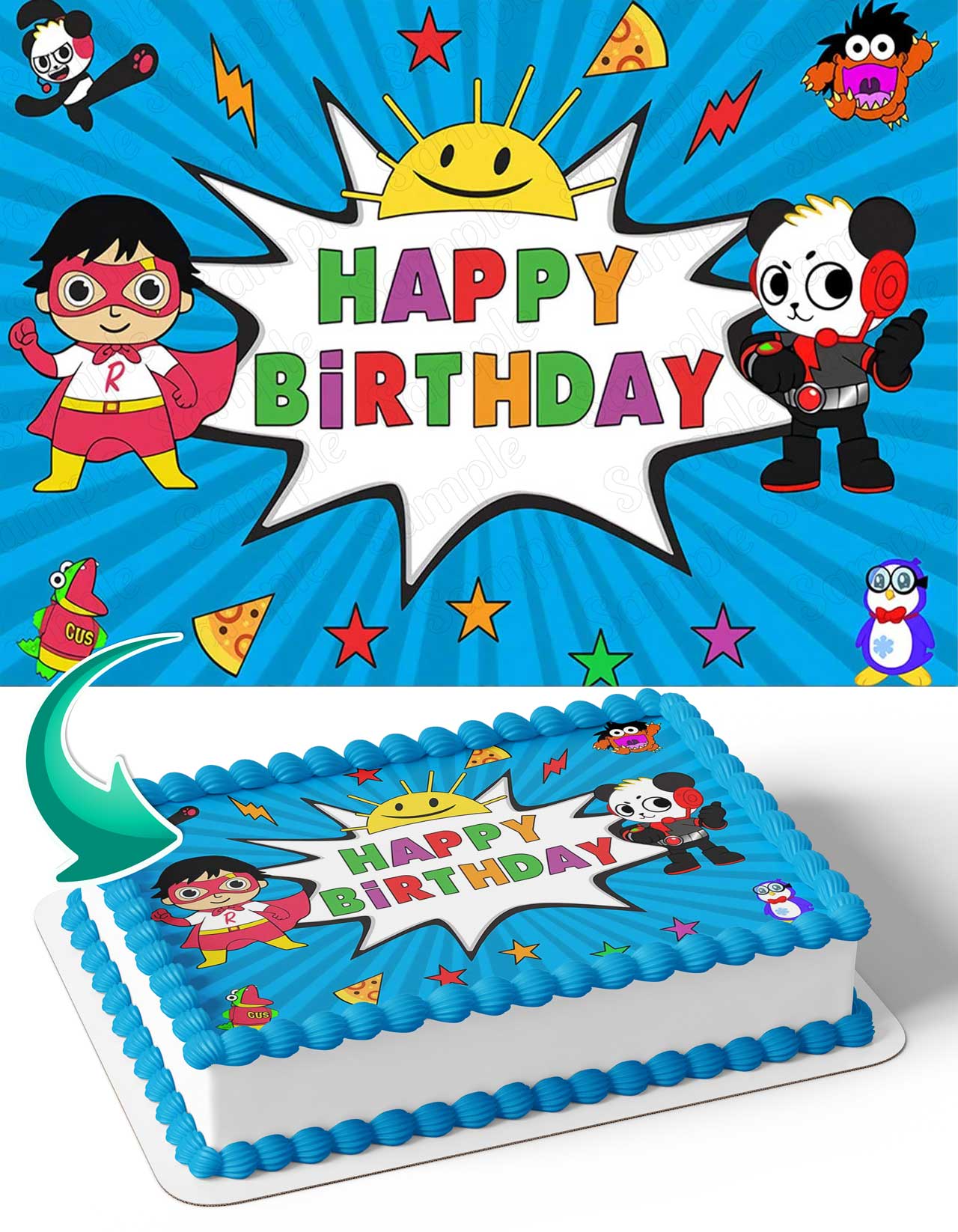 Ryans World RW Edible Cake Topper