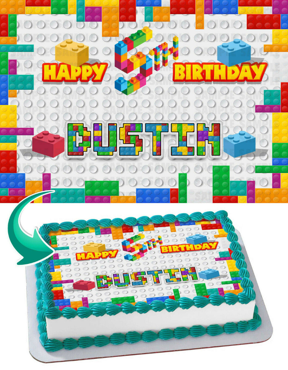 Leghos Building Block Base Edible Cake Topper