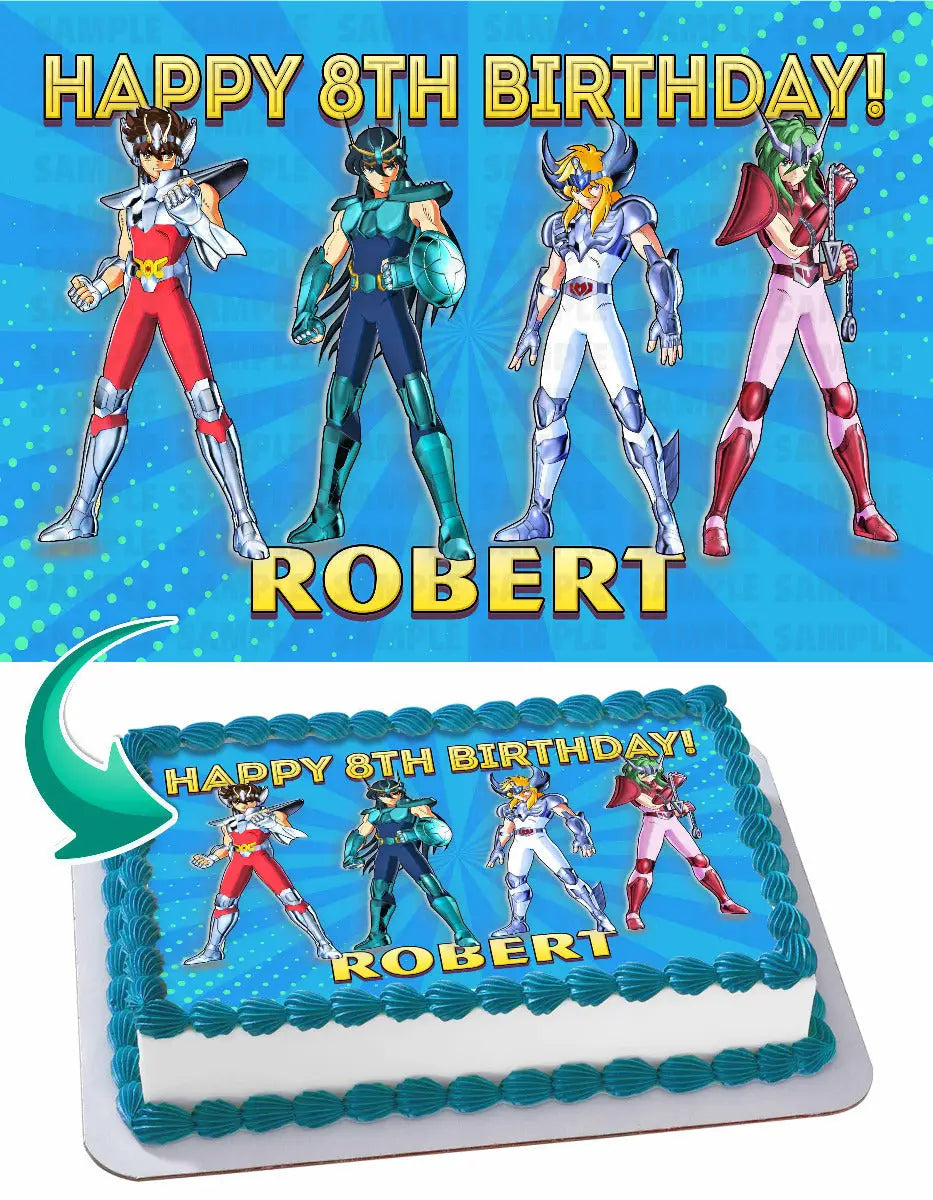Saint Seiya Knights of the Zodiac Edible Cake Topper