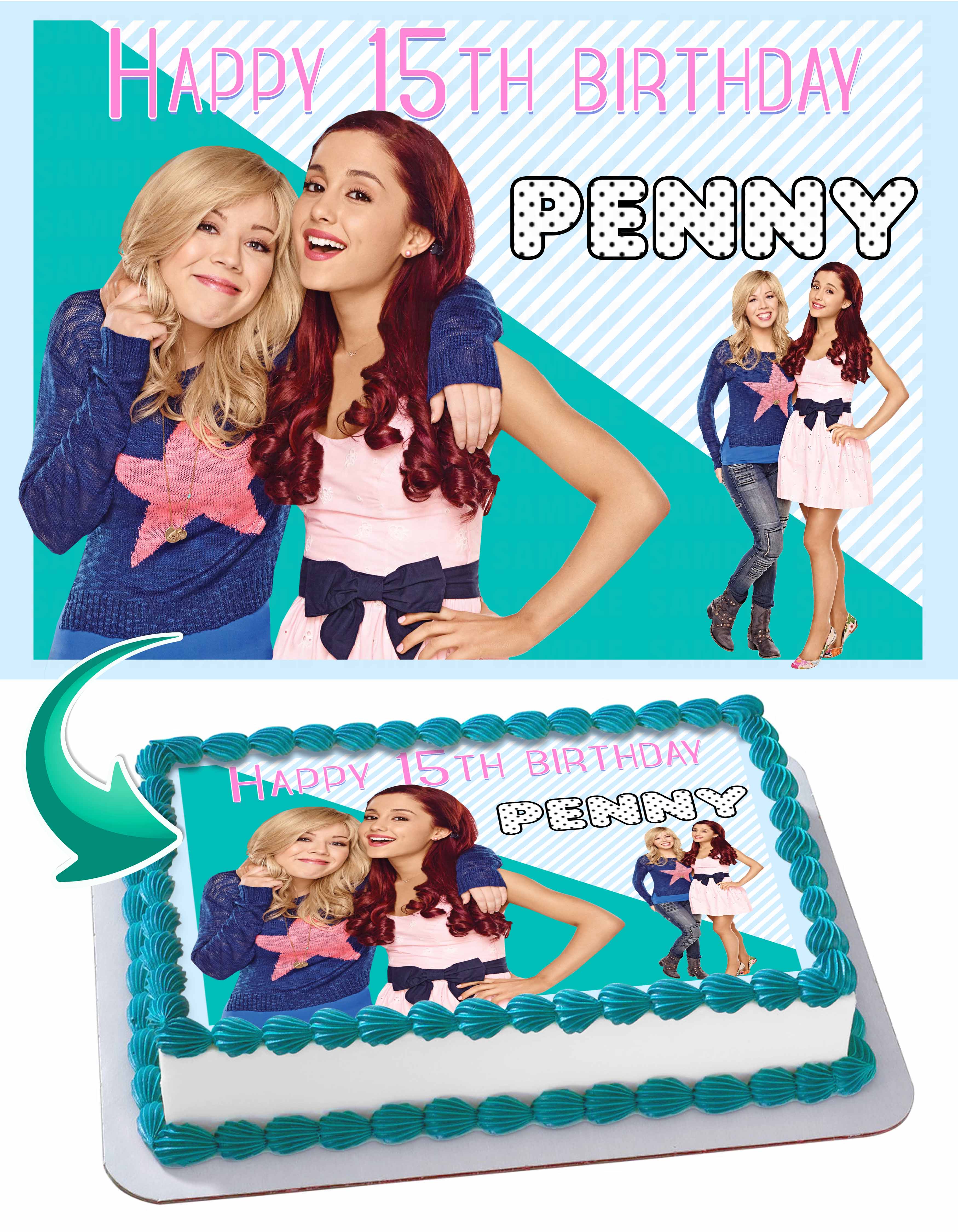 Sam and Cat Edible Cake Topper