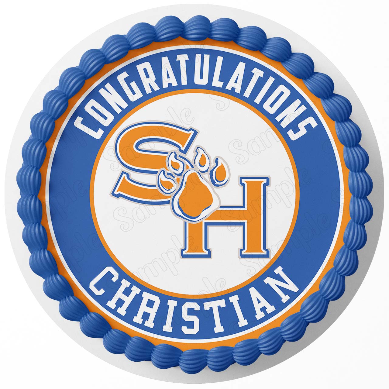 Sam Houston State University Round – Icing Sheet Birthday - Personalized Edible Cake Topper | Custom Icing Sheet | Birthday Cake Decoration