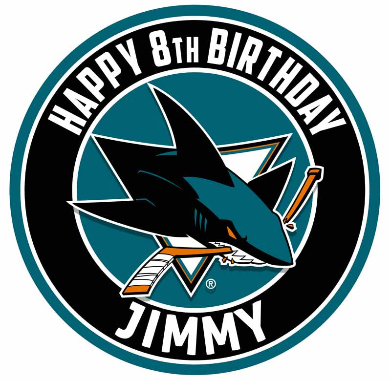 San Jose Sharks Round – Icing Sheet Birthday - Personalized Edible Cake Topper | Custom Icing Sheet | Birthday Cake Decoration | Photo Cake Image
