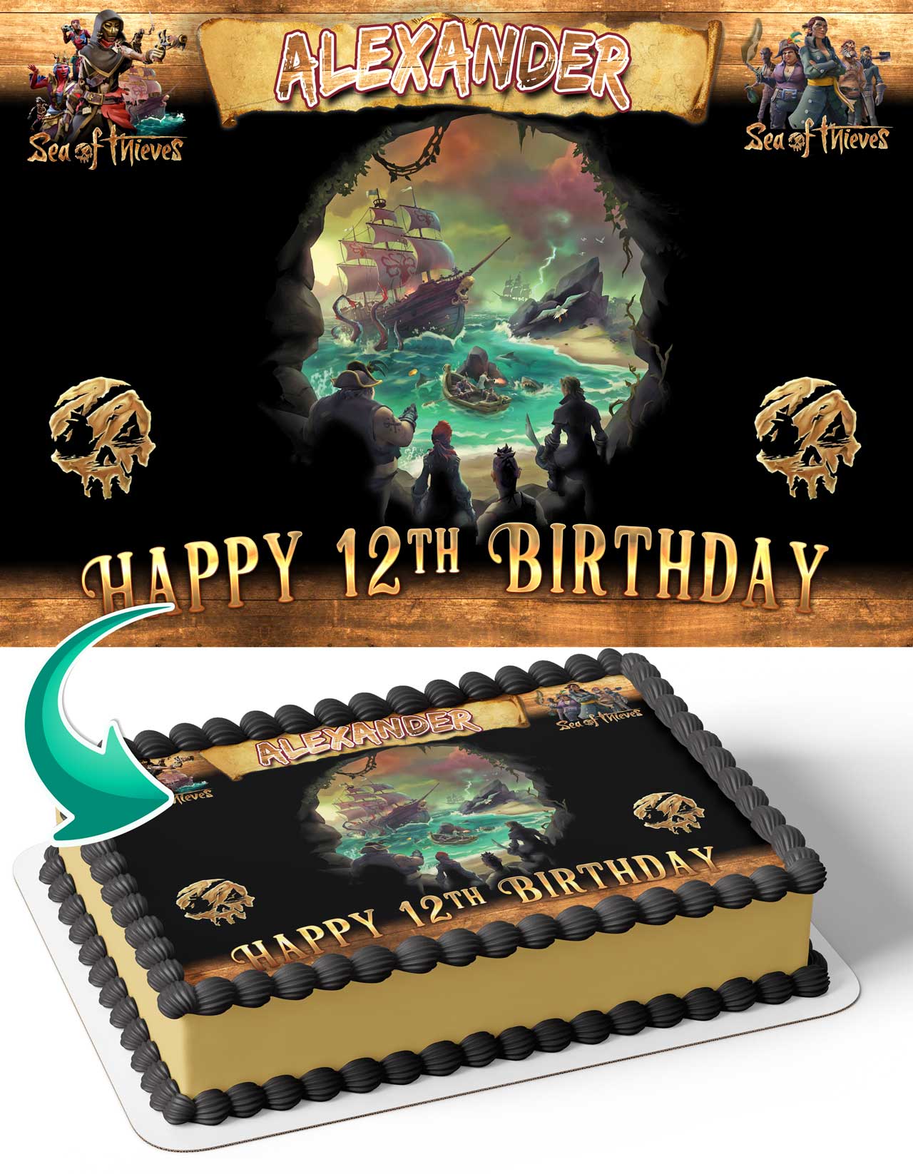 Sea of Thieves Edible Cake Topper