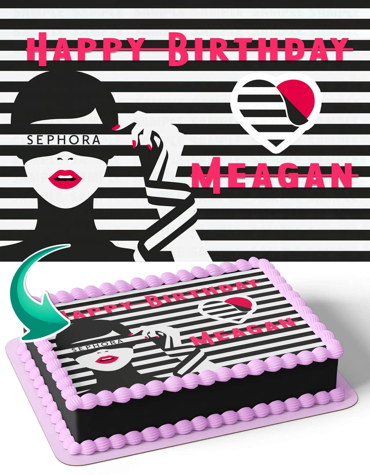 Sephora Make Up Fashion Personalized Edible Image 