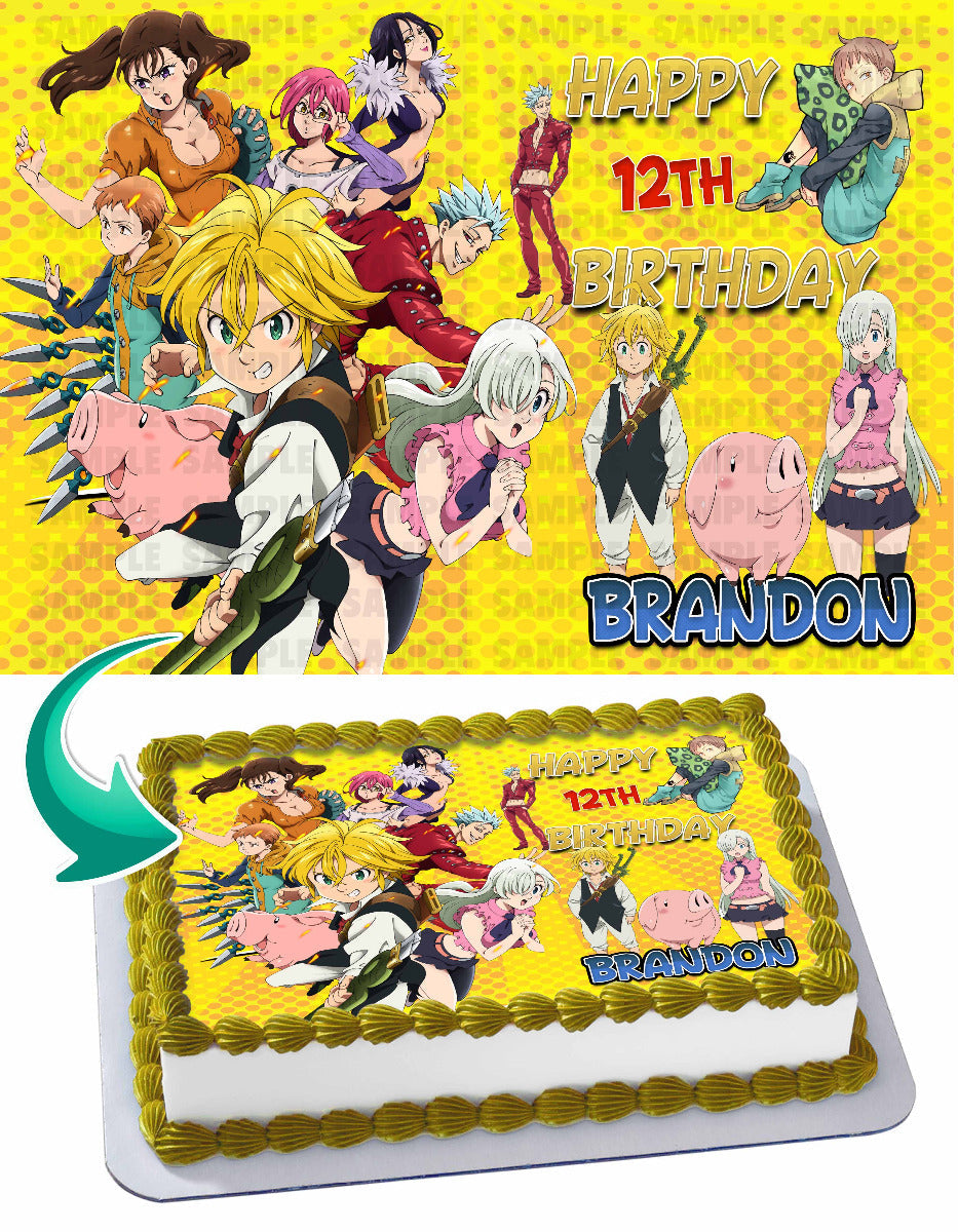 Seven Deadly Sins Edible Cake Topper