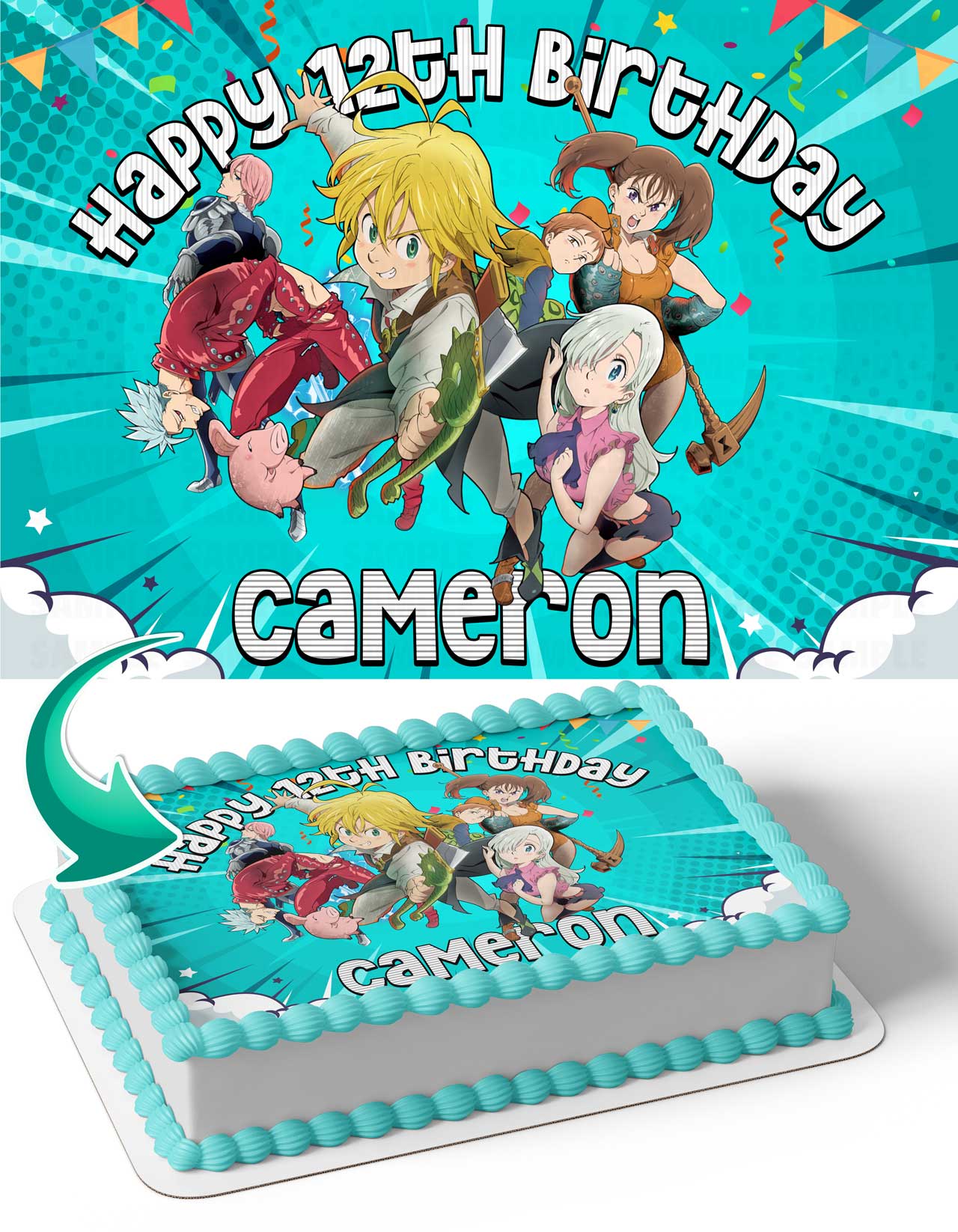 Seven Deadly Sins Season 6 Edible Cake Topper
