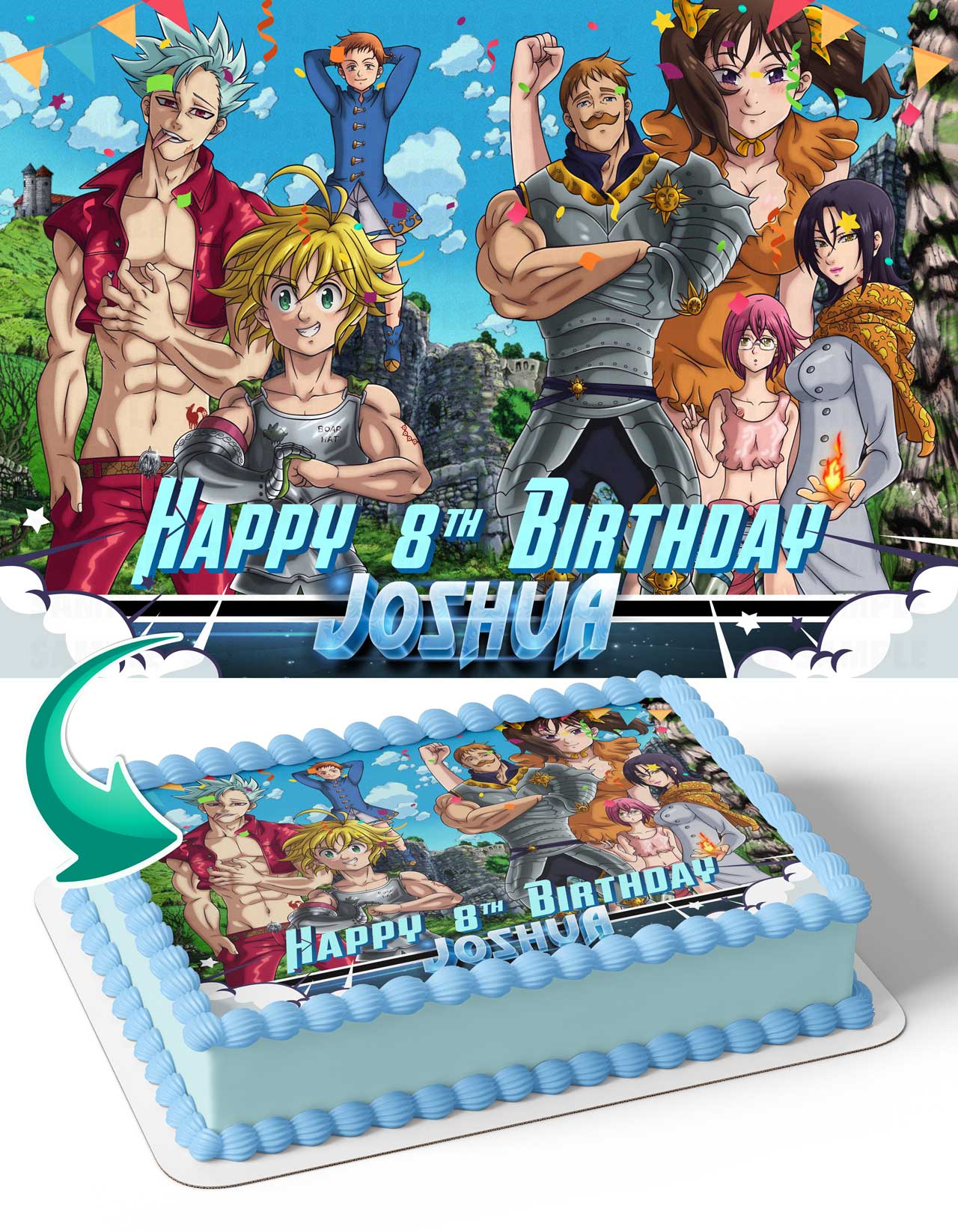 Seven Deadly Sins Season 7 Edible Cake Topper