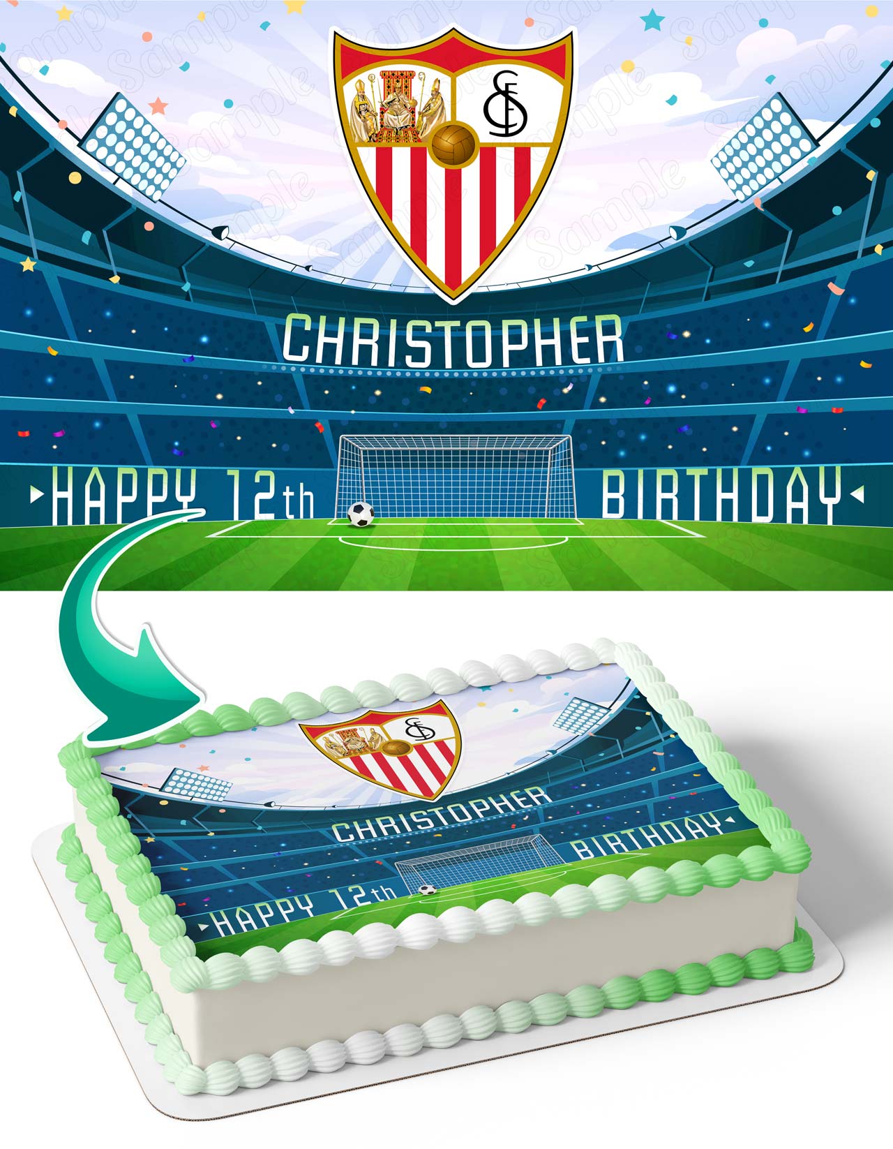 Sevilla FC Edible Cake Topper