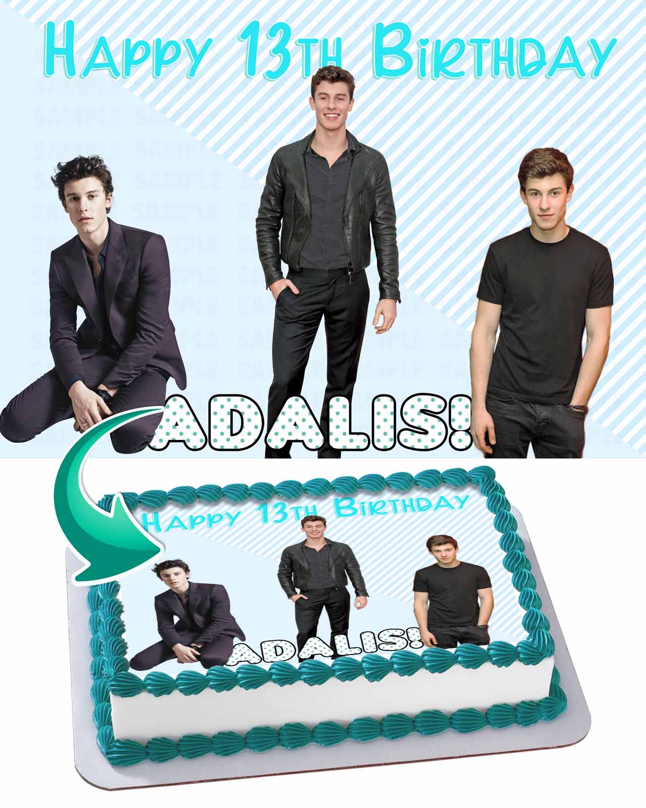 Shawn Mendes Edible Cake Topper