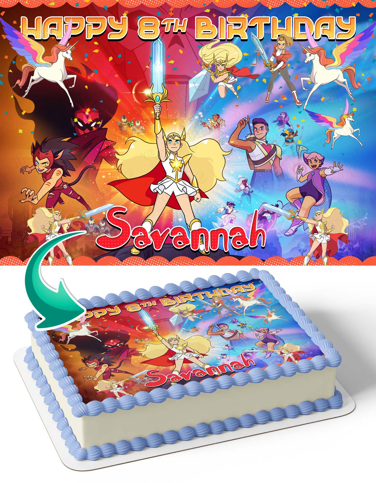 She Ra the Princess of the Power Adora Edible Cake Topper