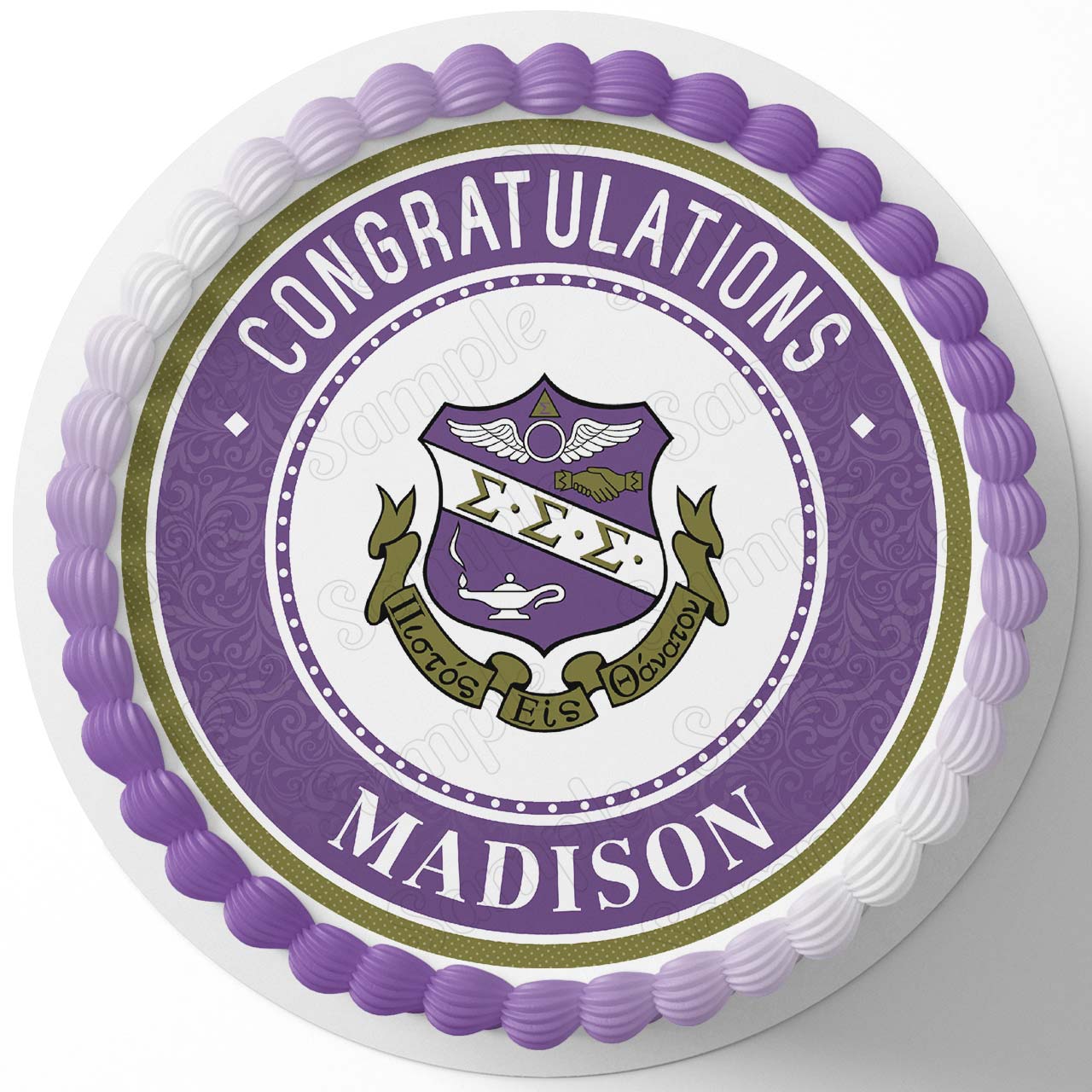 Sigma Sigma Sigma Round – Icing Sheet Birthday - Personalized Edible Cake Topper | Custom Icing Sheet | Birthday Cake Decoration | Photo Cake Image