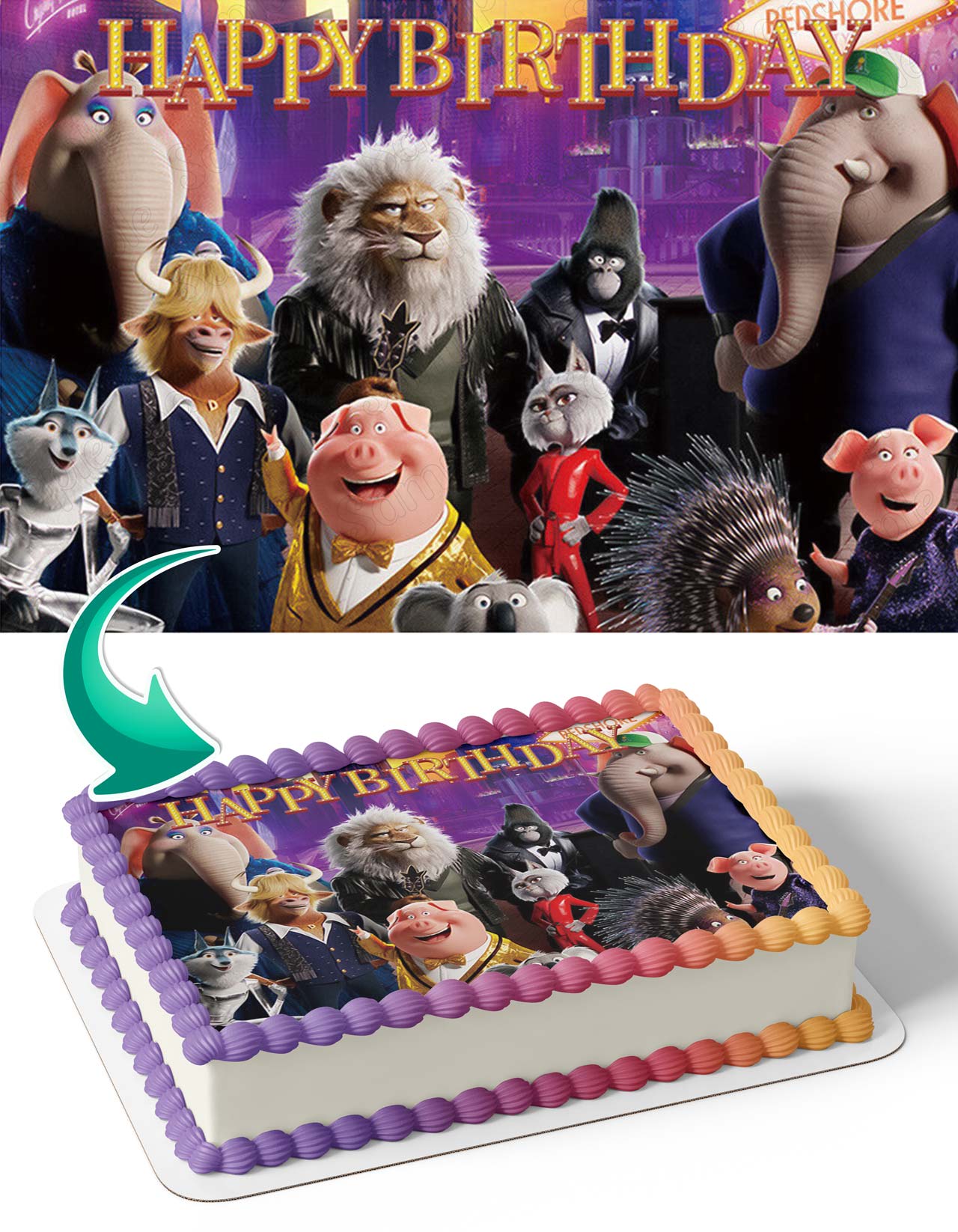 Sing 2 Movie Edible Cake Topper