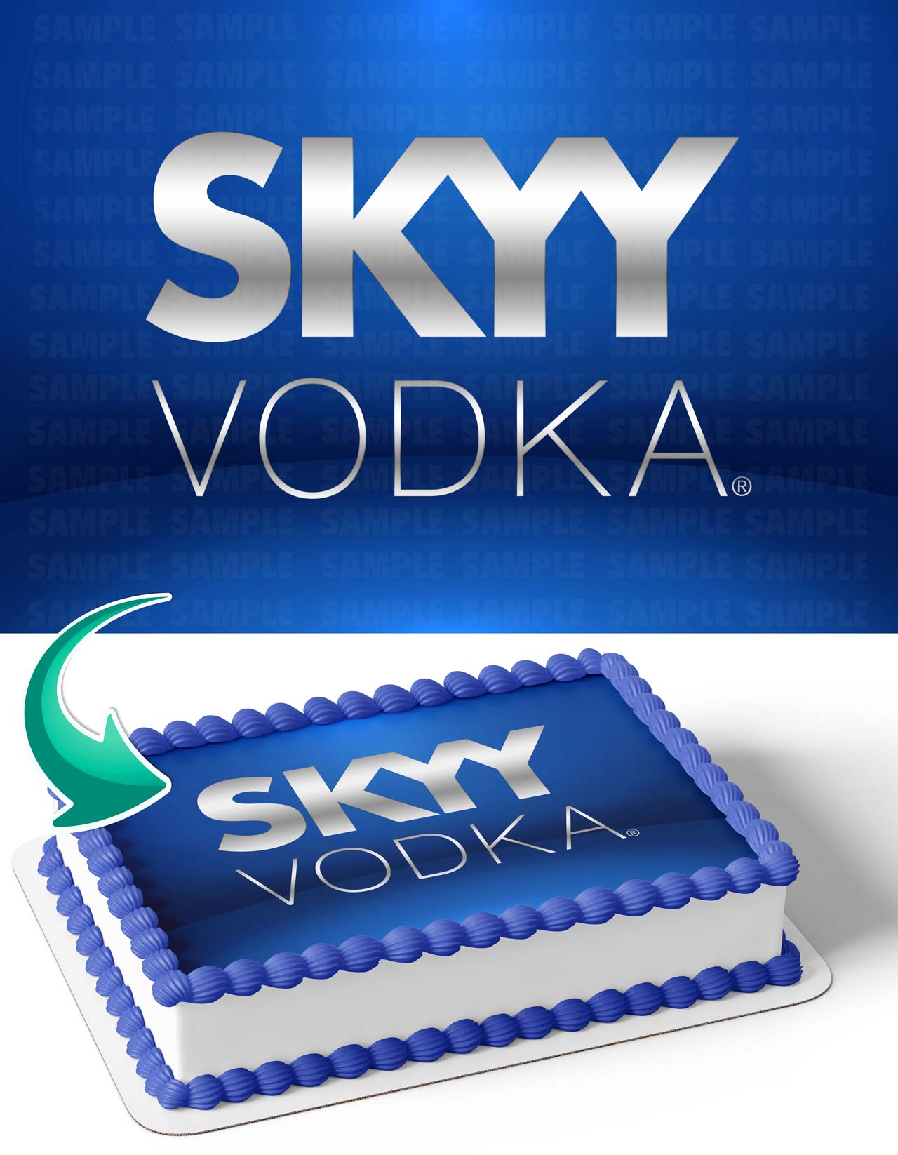 Skyy Vodka Edible Cake Topper