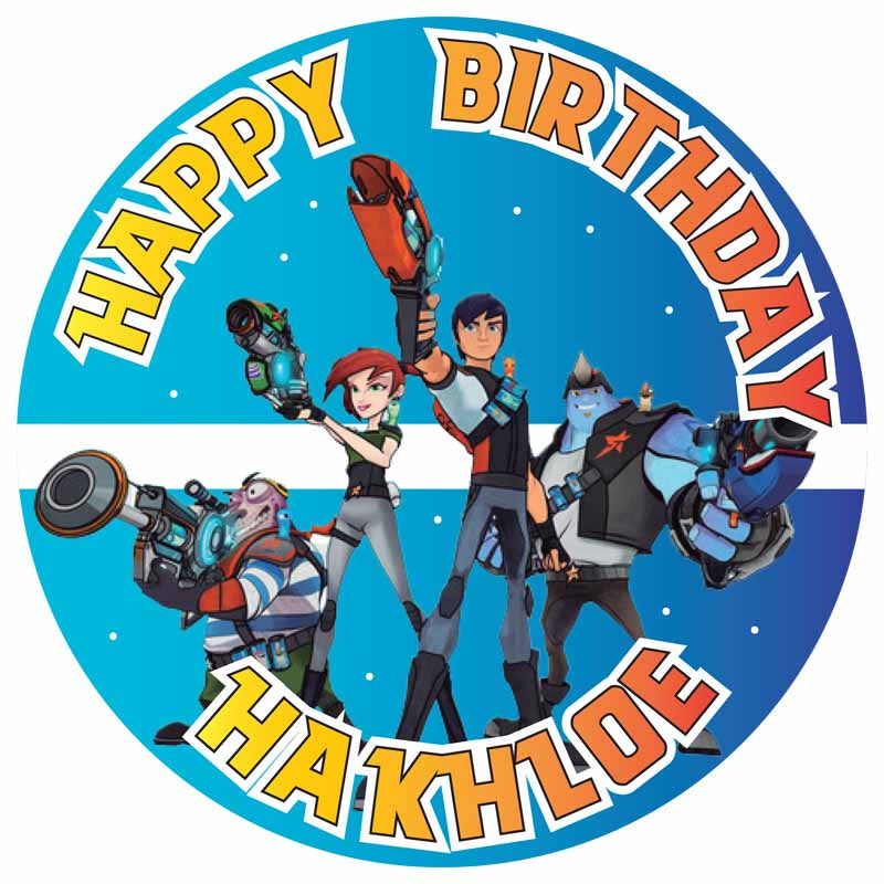 Slugterra Round – Icing Sheet Birthday - Personalized Edible Cake Topper | Custom Icing Sheet | Birthday Cake Decoration | Photo Cake Image