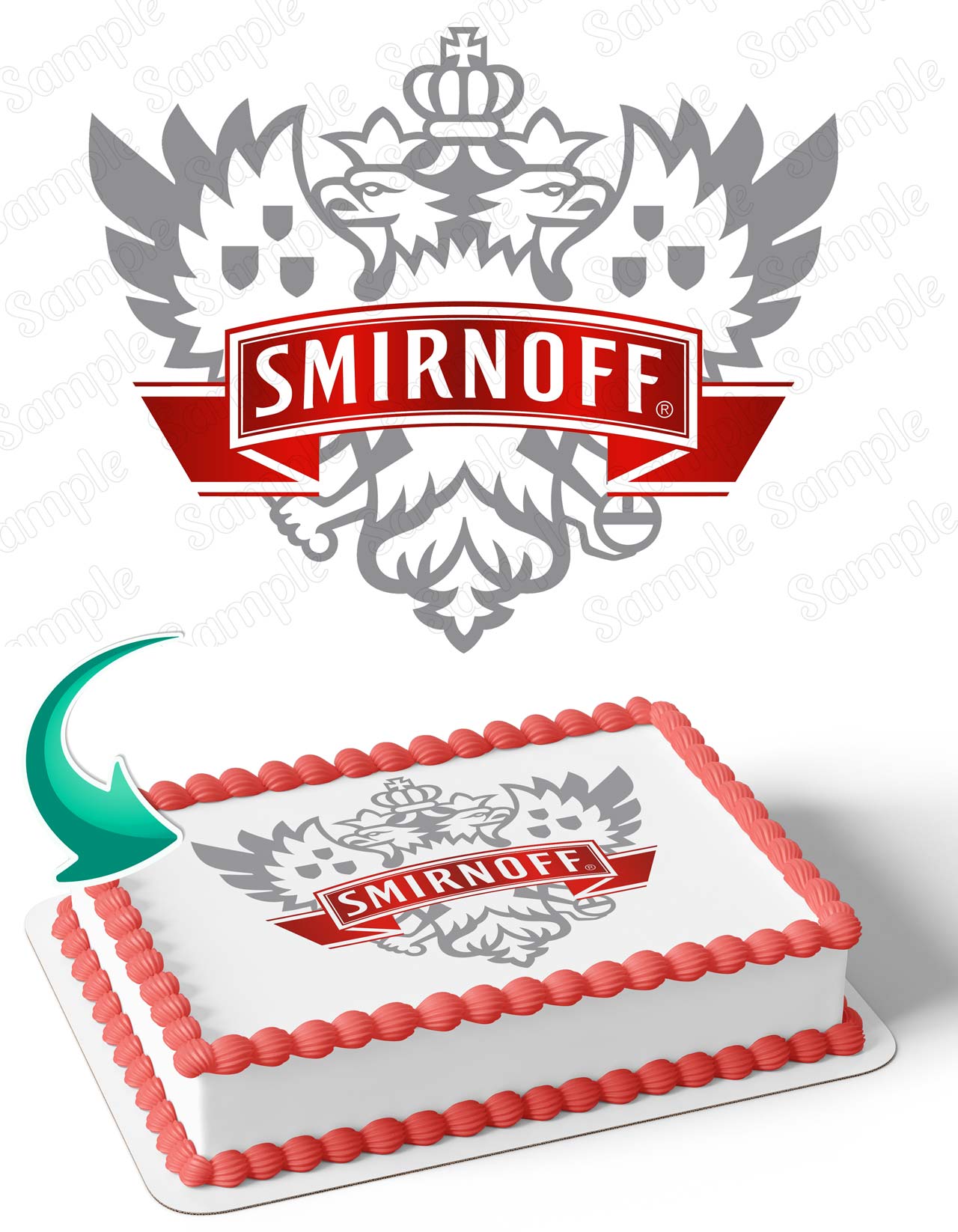 Smirnoff Drink Edible Cake Topper