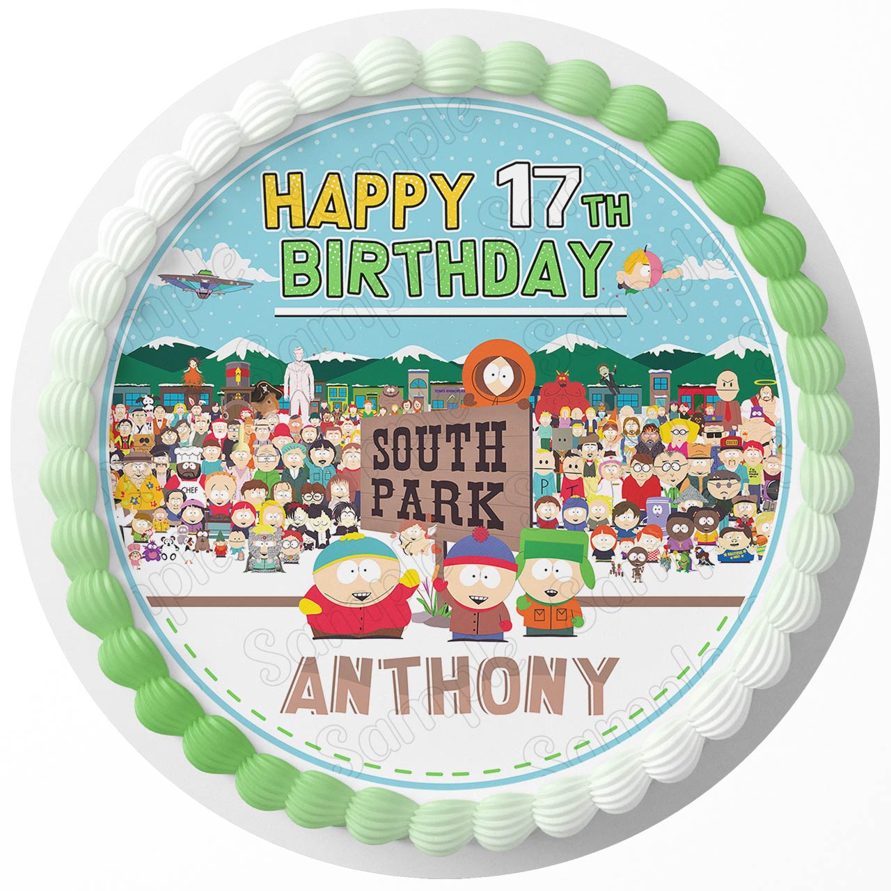 Park Kids Boys Girls Fun Round – Icing Sheet Birthday - Personalized Edible Cake Topper | Custom Icing Sheet | Birthday Cake Decoration
