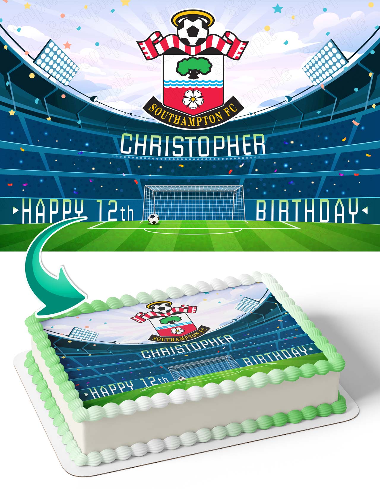 Southampton FC Edible Cake Topper