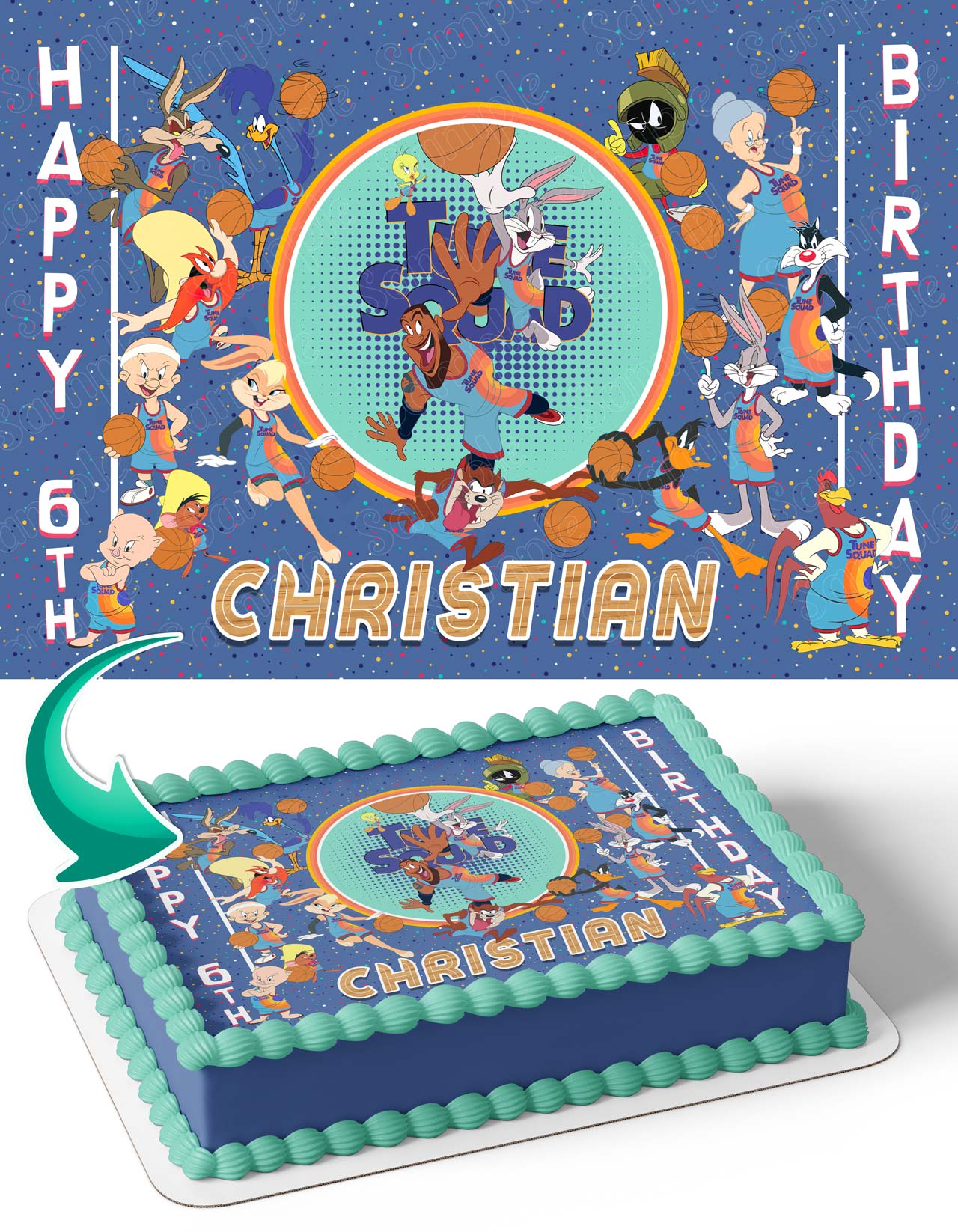 Space Jam A New Legacy Tune Squad Bugs Bunny Edible Cake Topper