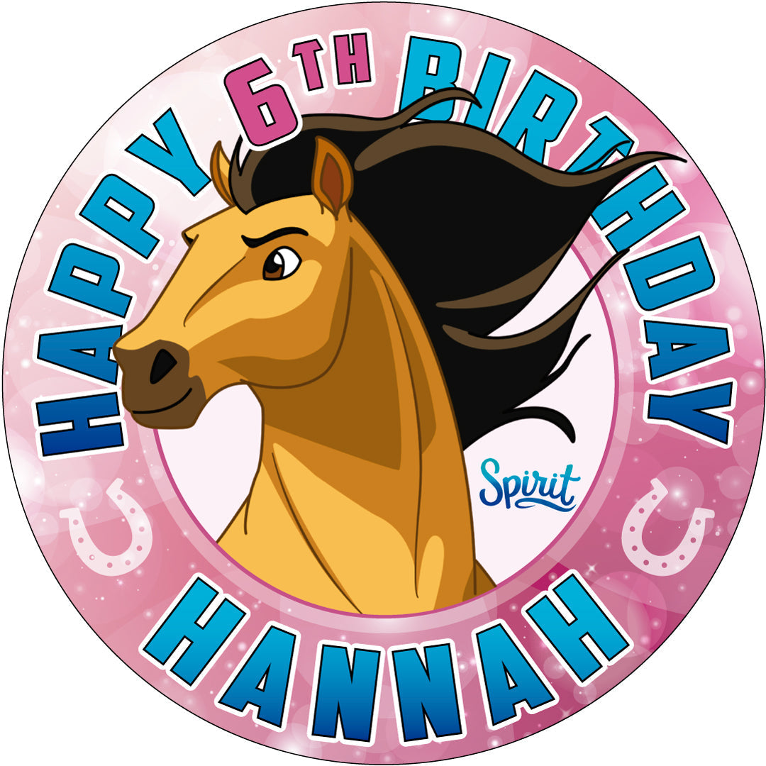 Riding Spirit Round – Icing Sheet Birthday - Personalized Edible Cake Topper | Custom Icing Sheet | Birthday Cake Decoration | Photo Cake Image