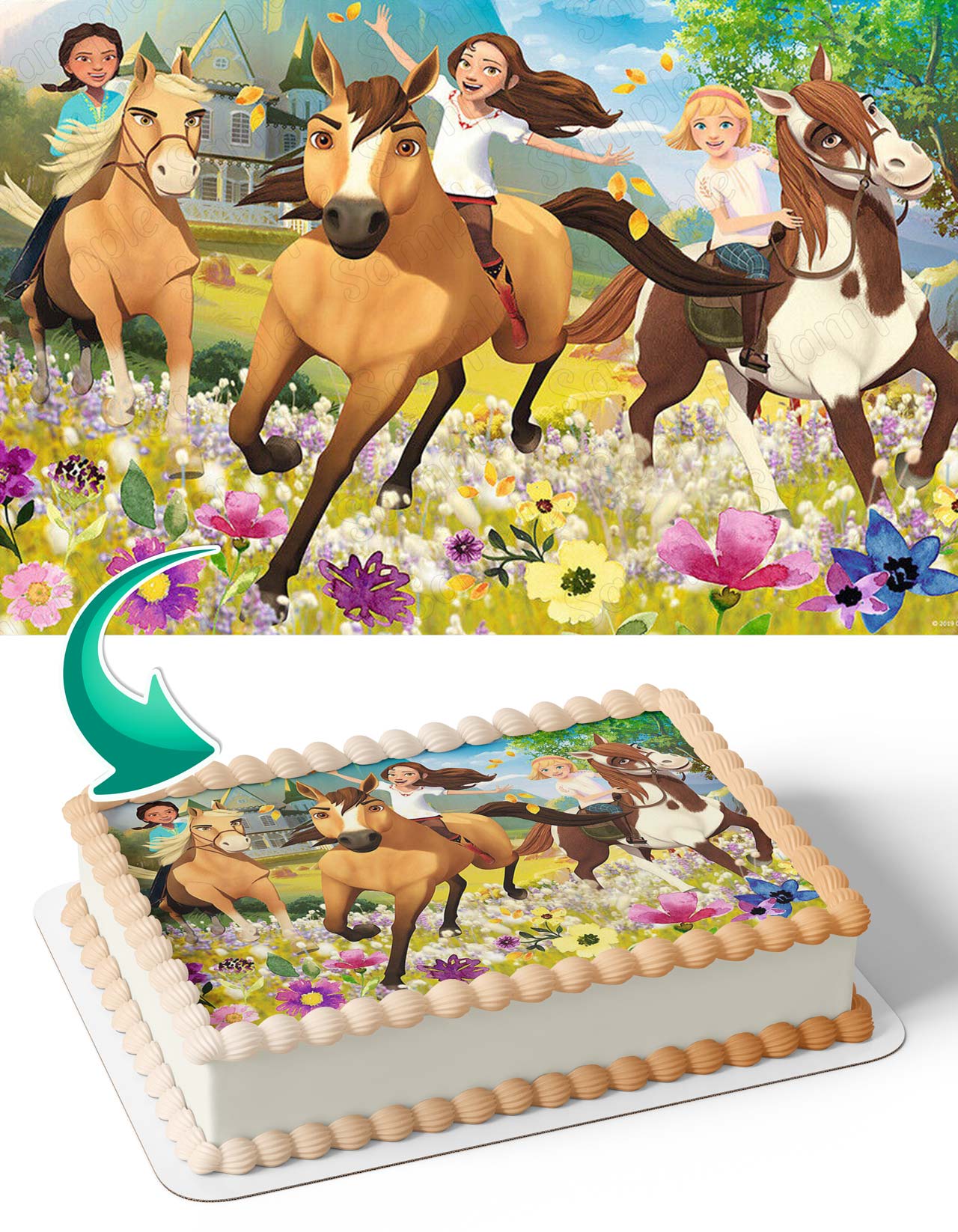 Spirit Riding Free Horse Edible Cake Topper