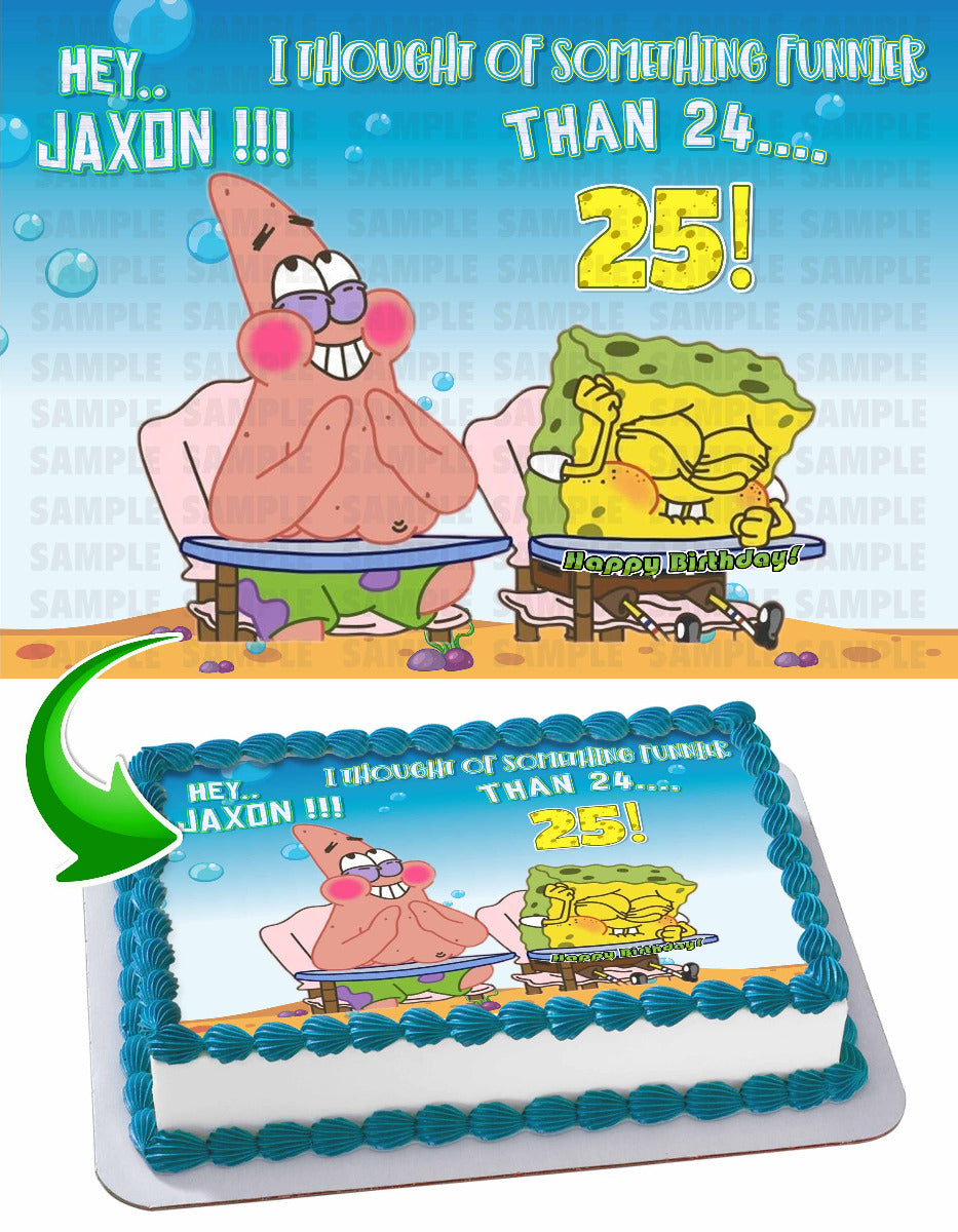 Square Pants Boy Edible Meme Edible Cake Topper