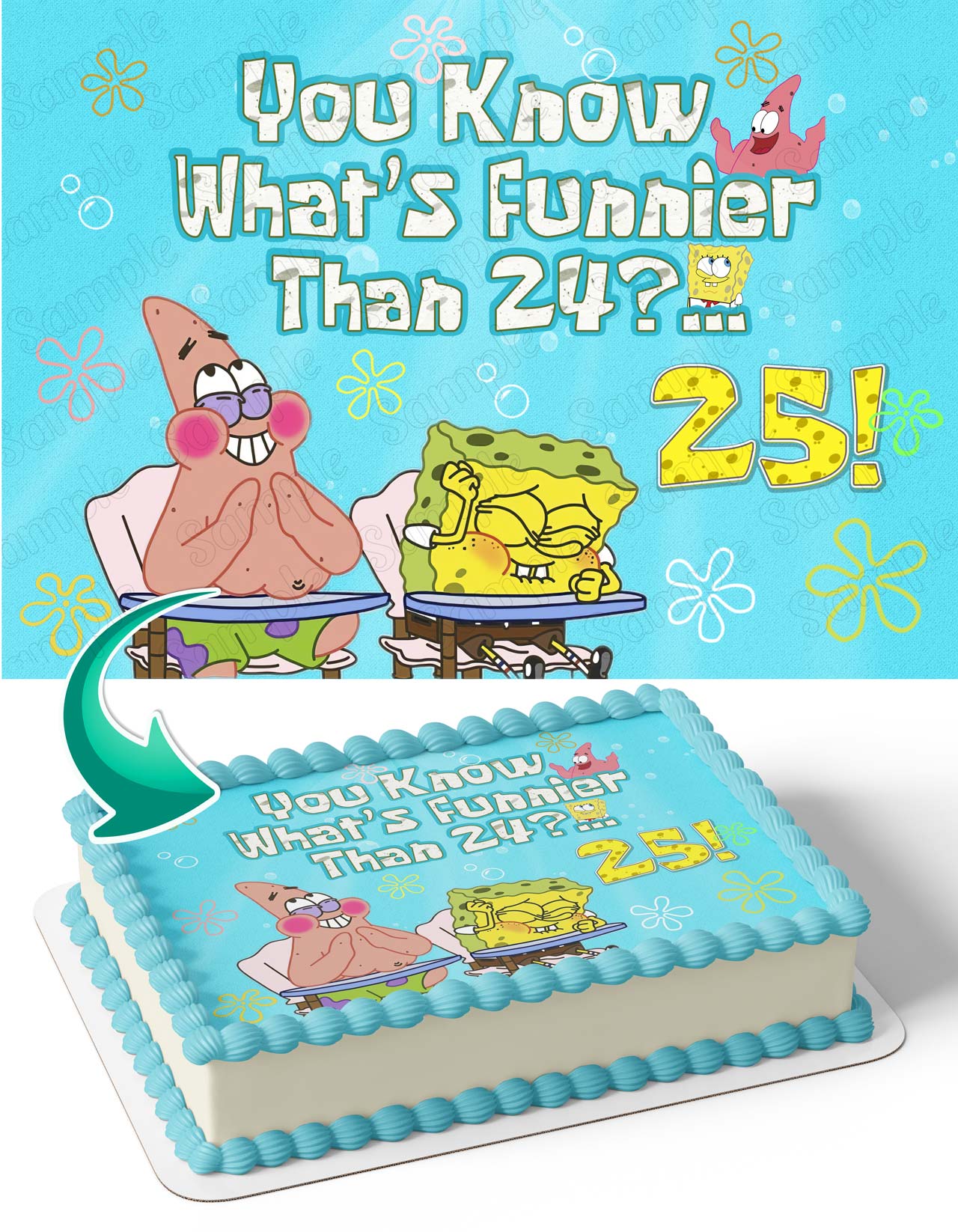 Square Pants Boy Whats Funnier Than 24 25 P Edible Cake Topper