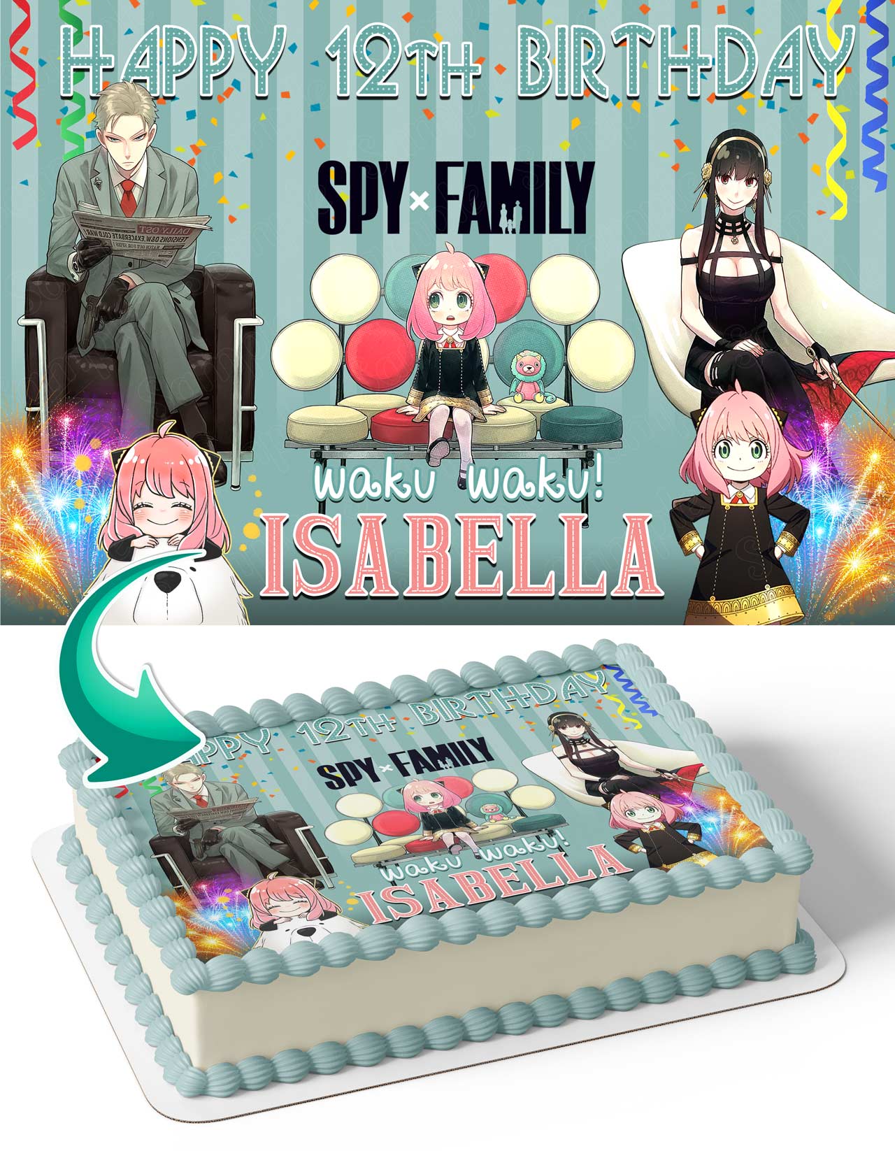 Spy x Family GR Edible Cake Topper